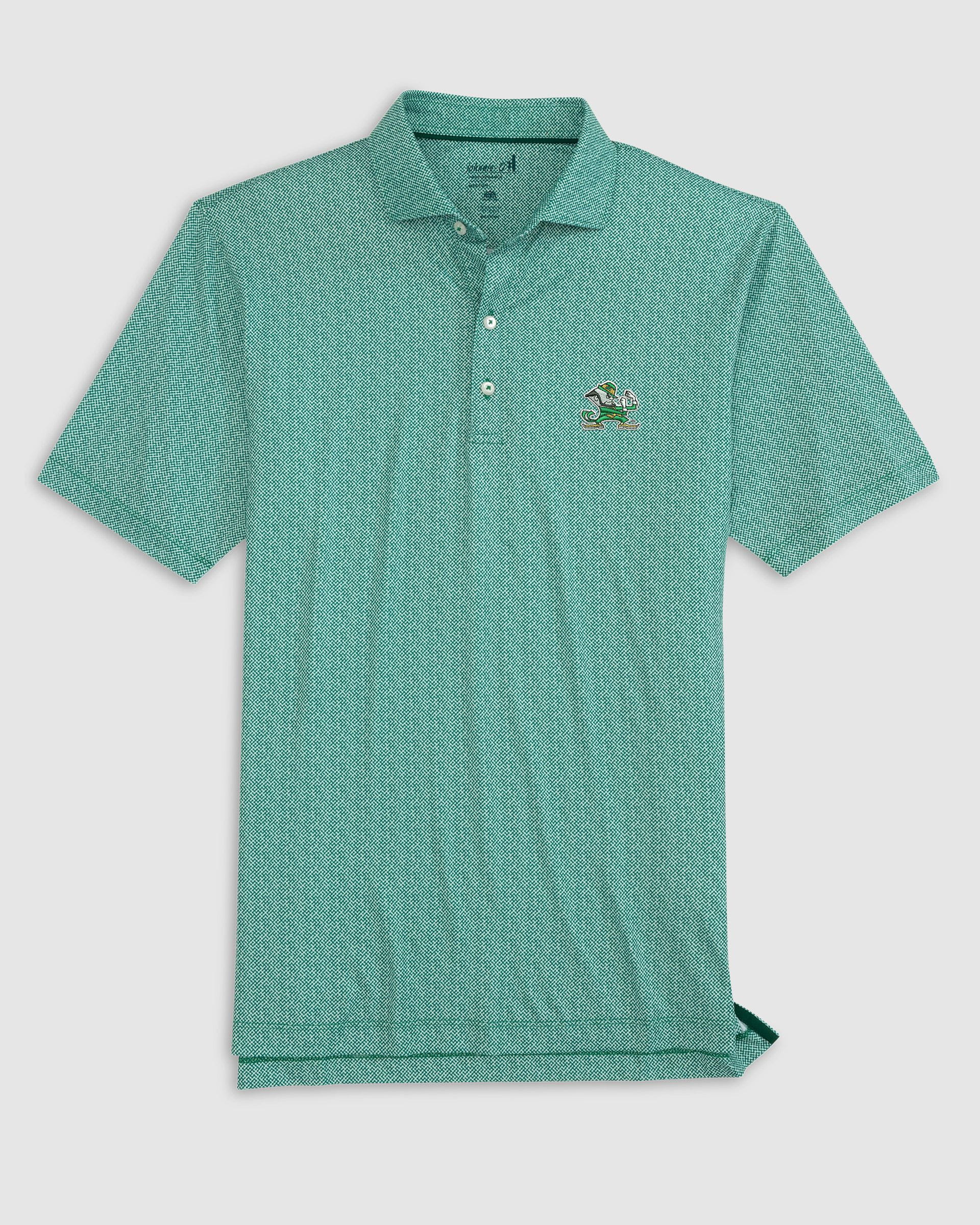 Notre Dame Hinson Jersey Performance Polo - Leprechaun Logo