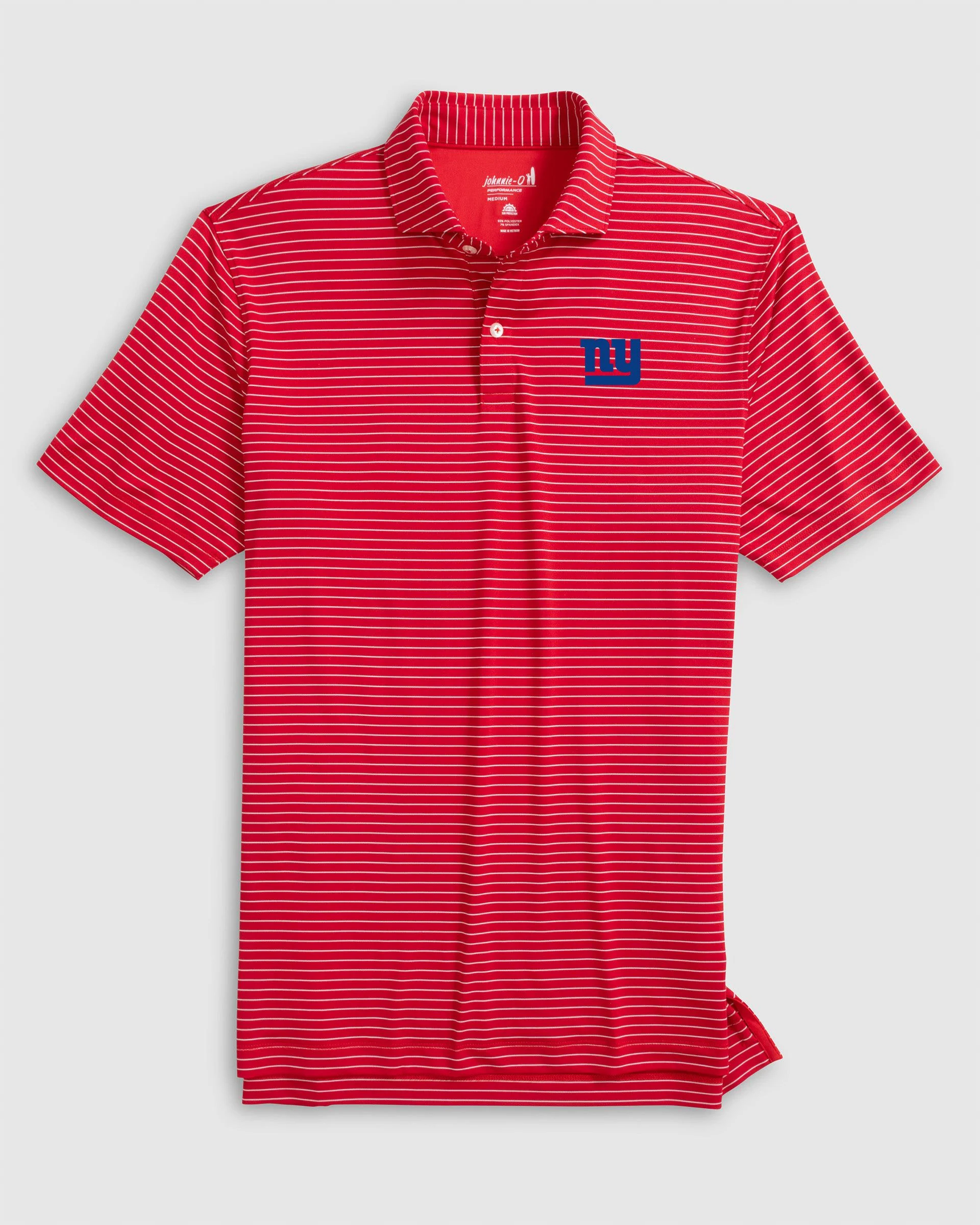 New York Giants Beau Striped Performance Jersey Polo