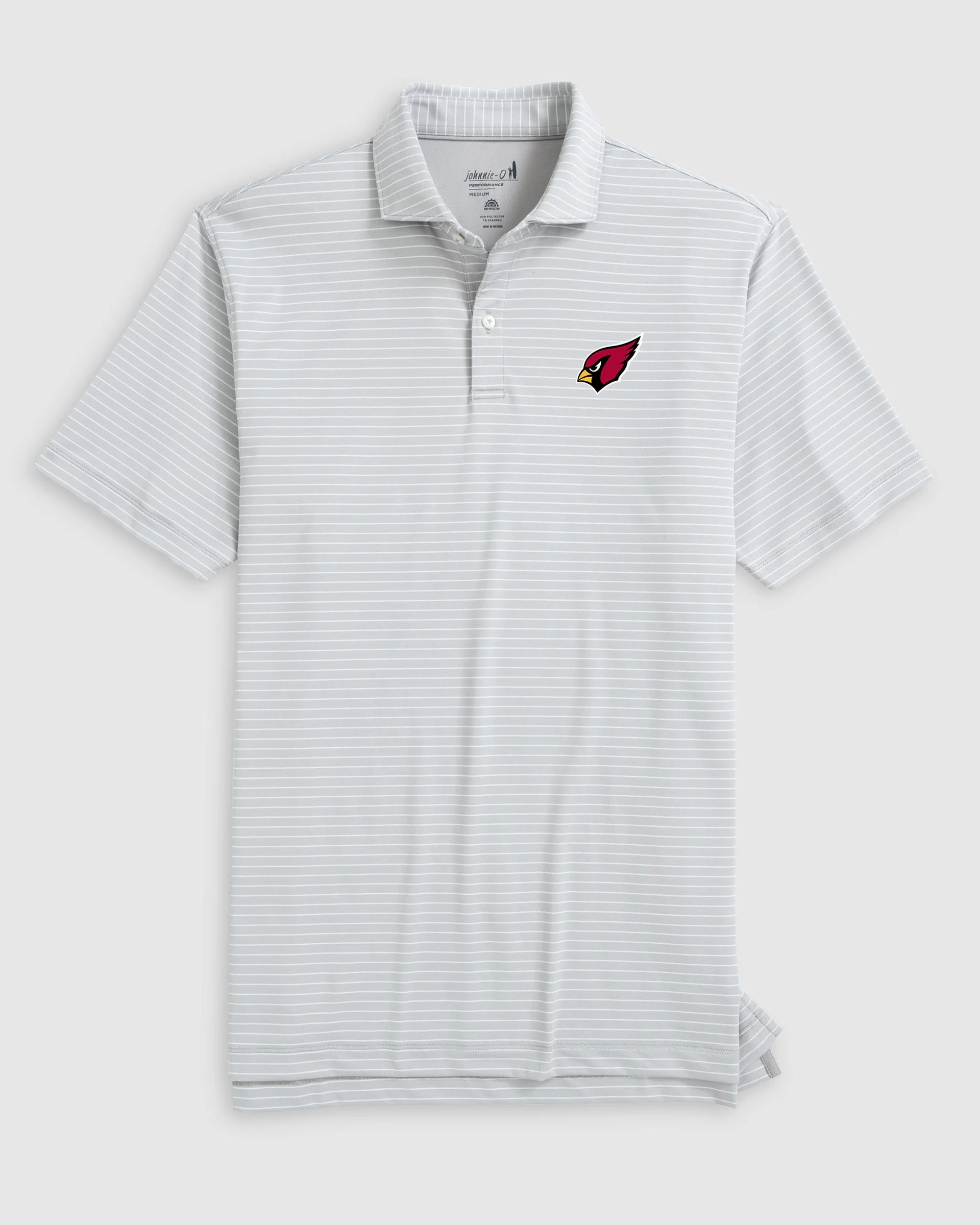 Arizona Cardinals Beau Striped Performance Jersey Polo