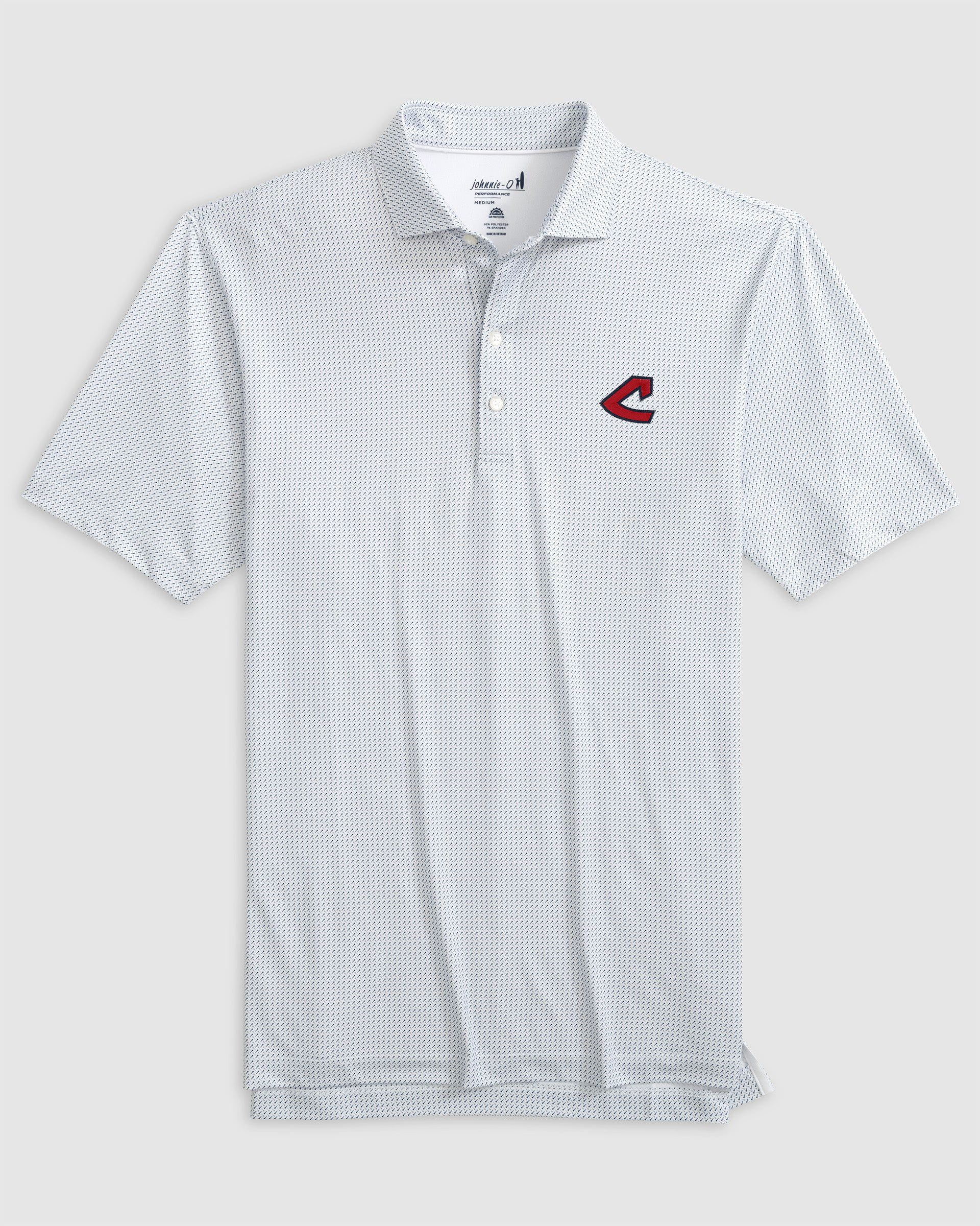 Cleveland Guardians Tee Time Performance Jersey Polo - Cooperstown Logo