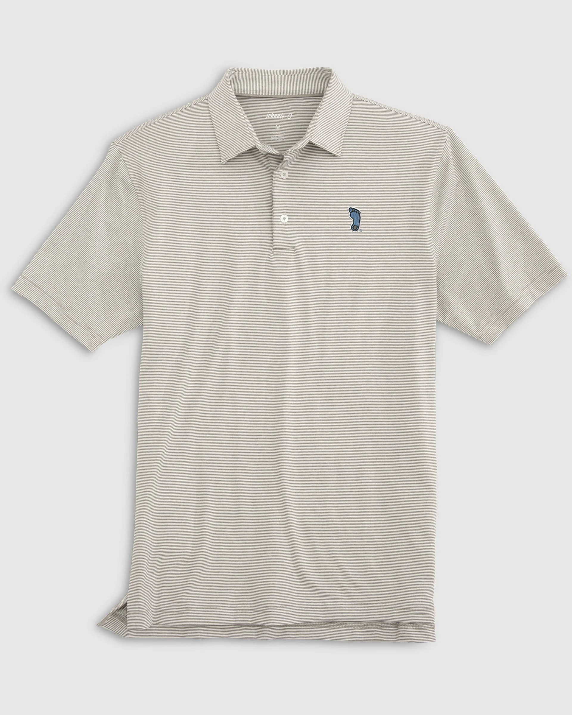 North Carolina Lyndonn Striped Jersey Performance Polo - Tar Heel Logo