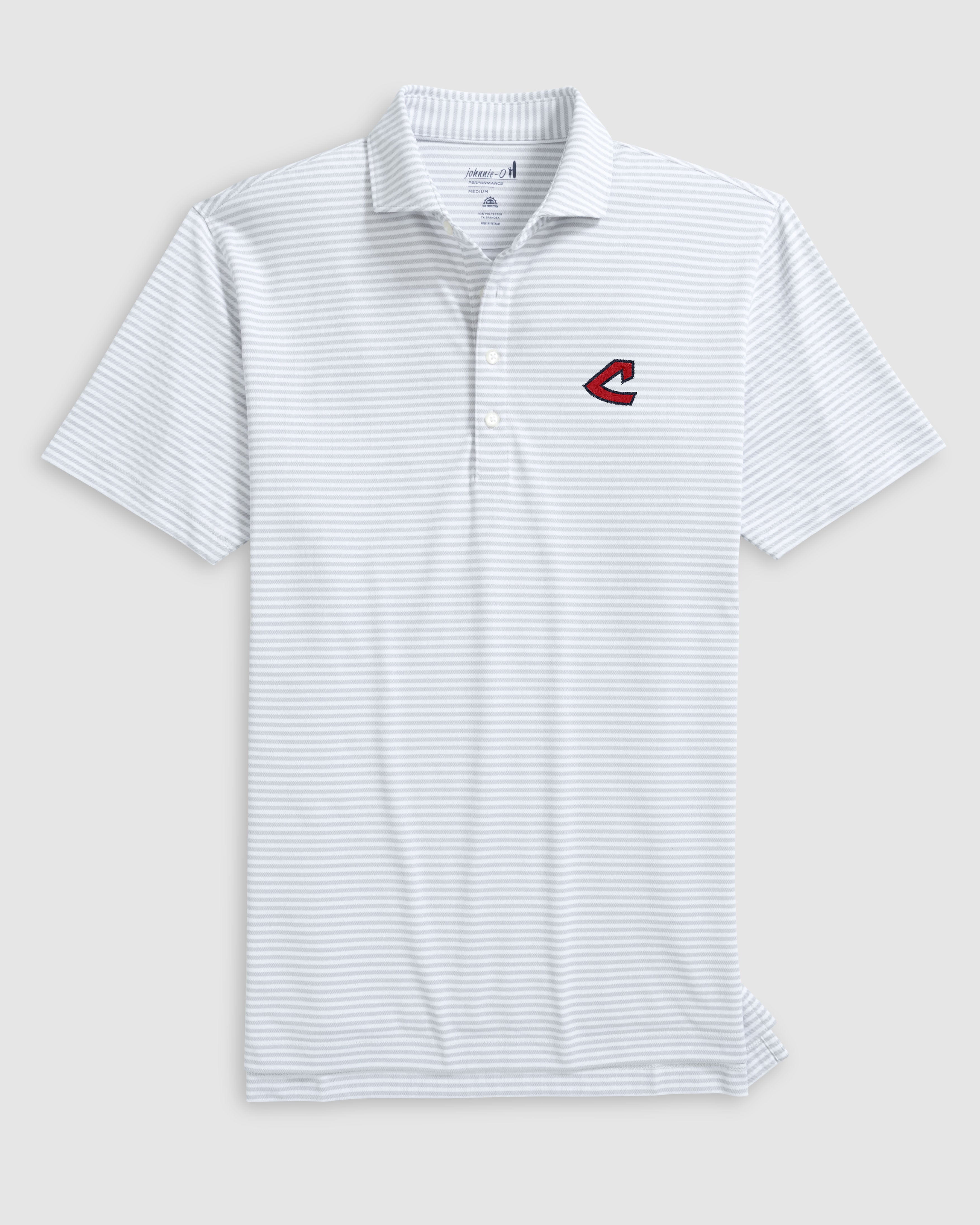 Cleveland Guardians Stetsons Performance Mesh Polo - Cooperstown Logo