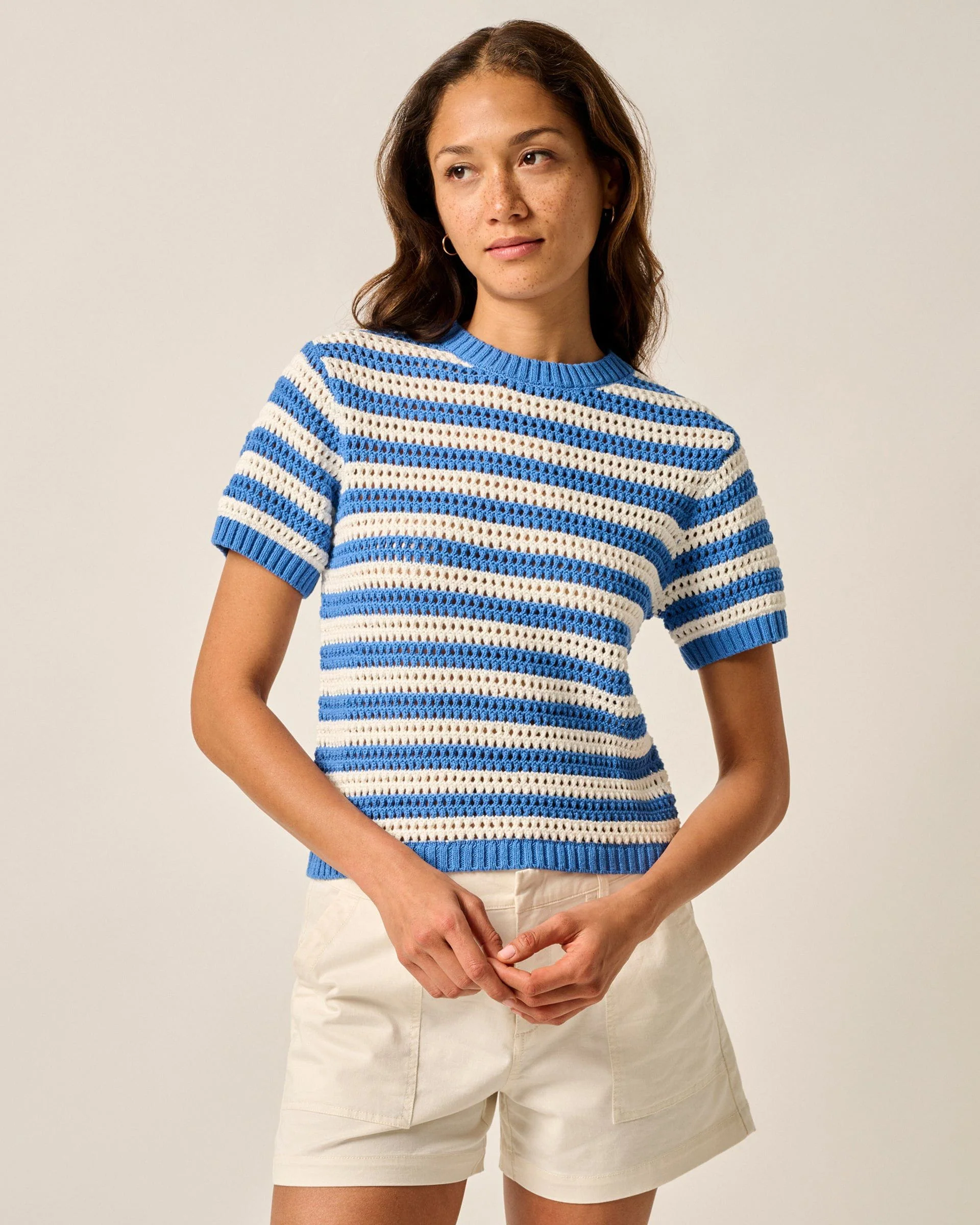 Aubrey Short Sleeve Cotton Sweater