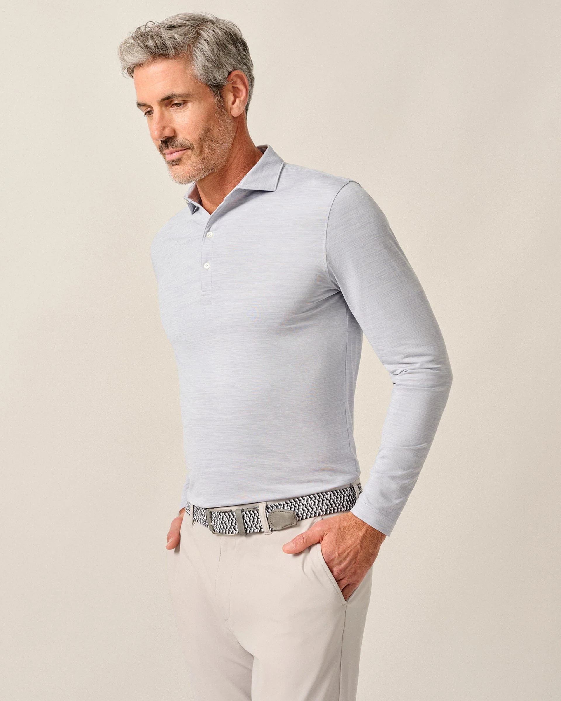 Featherweight Long Sleeve Performance Polo - Swing