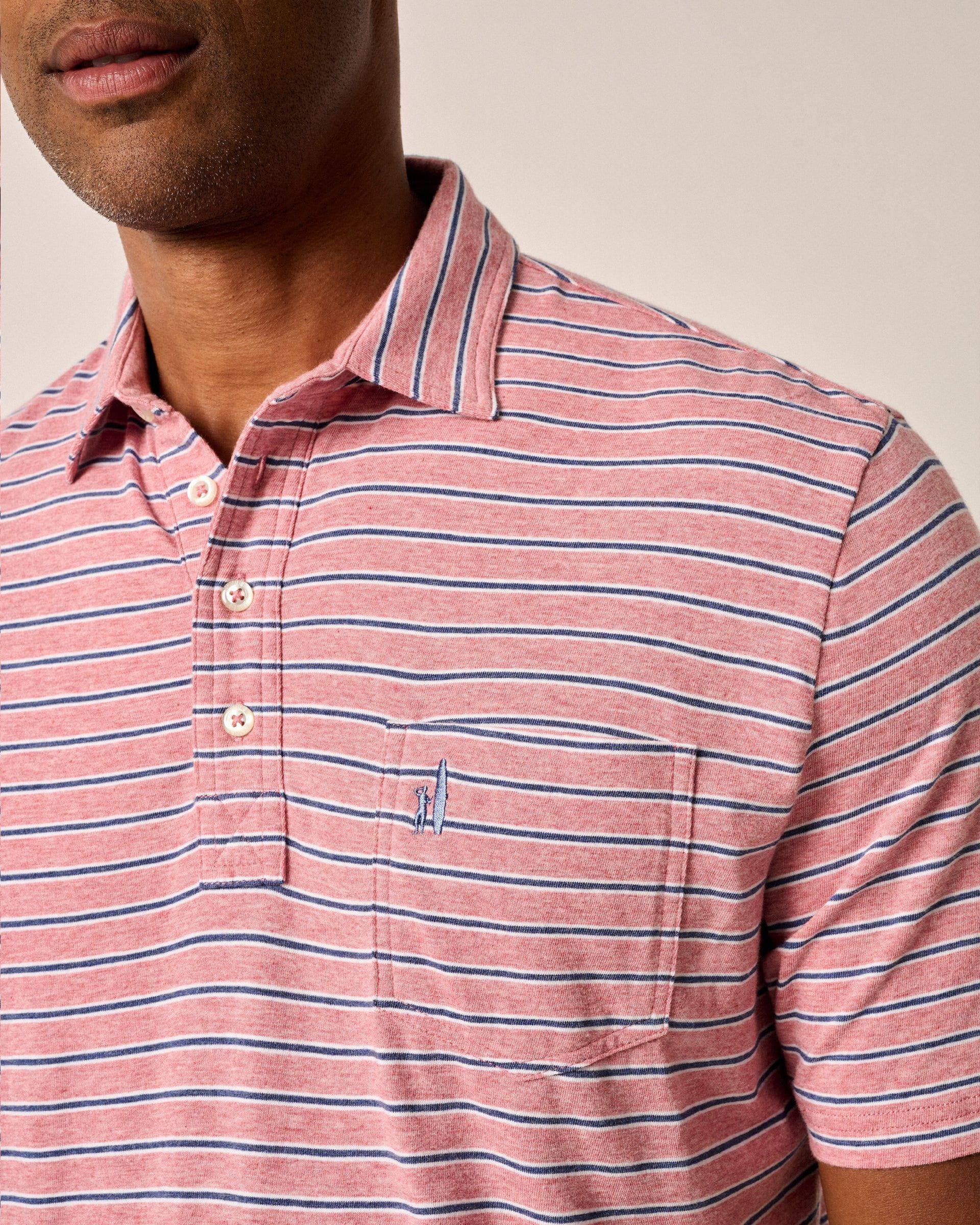 Original 4-Button Polo - Matthis Stripe