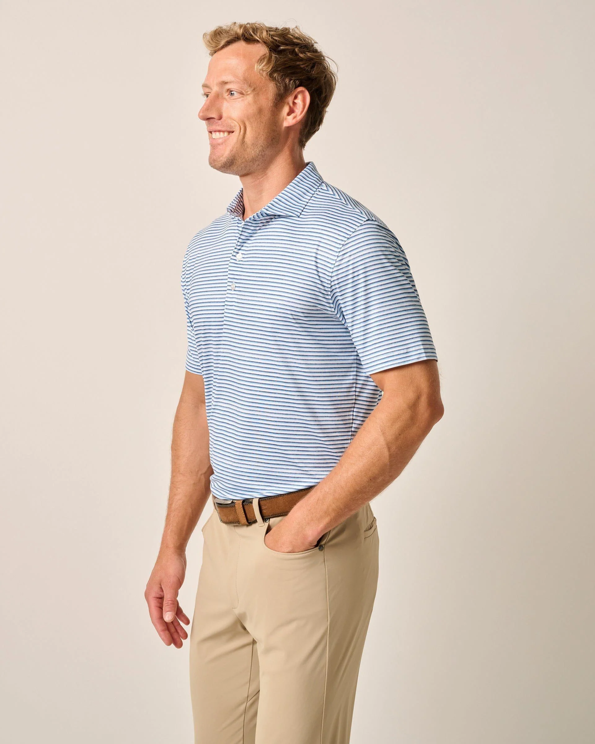 Featherweight Performance Polo - Warwick Stripe