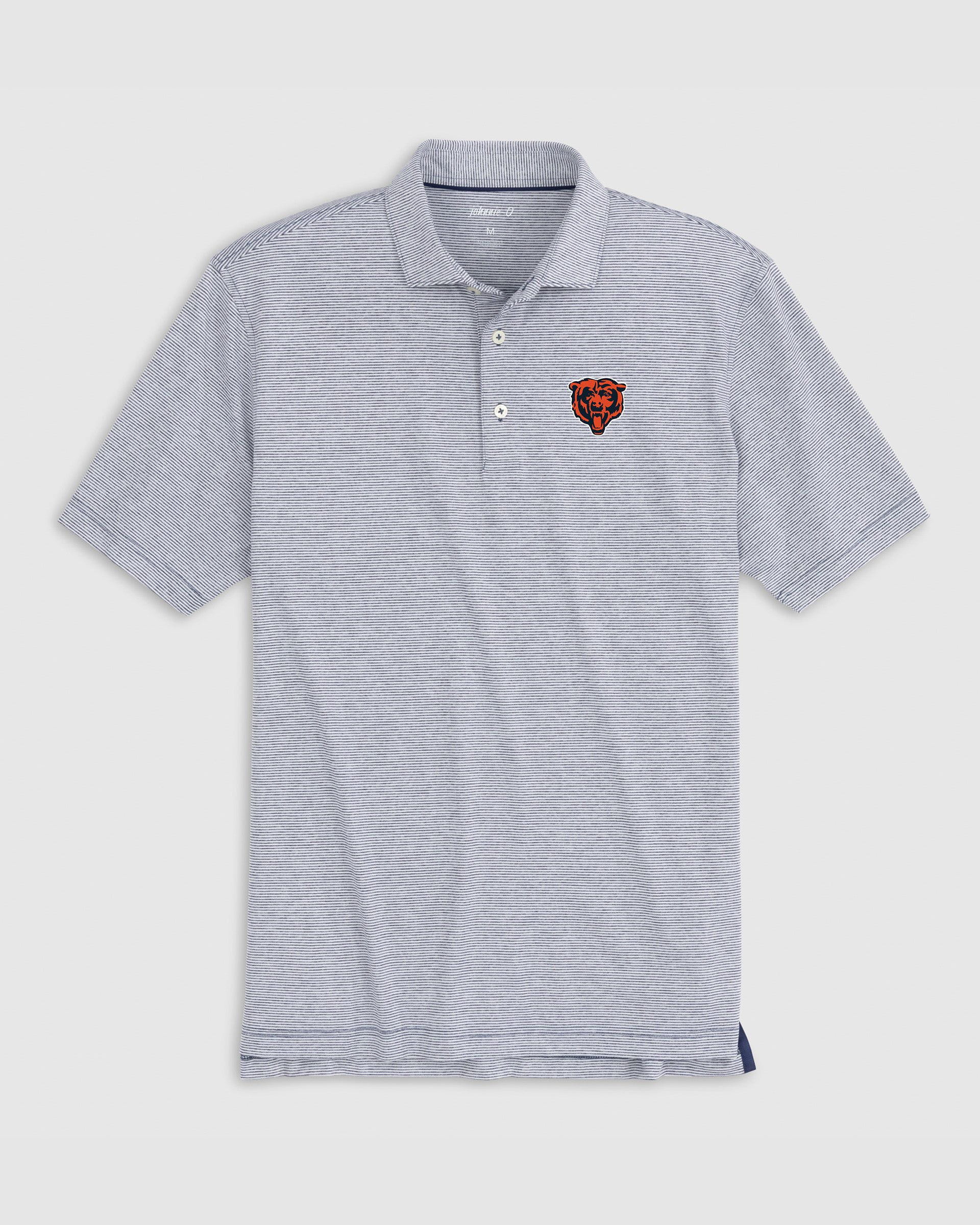 Chicago Bears Lyndonn Striped Performance Jersey Polo