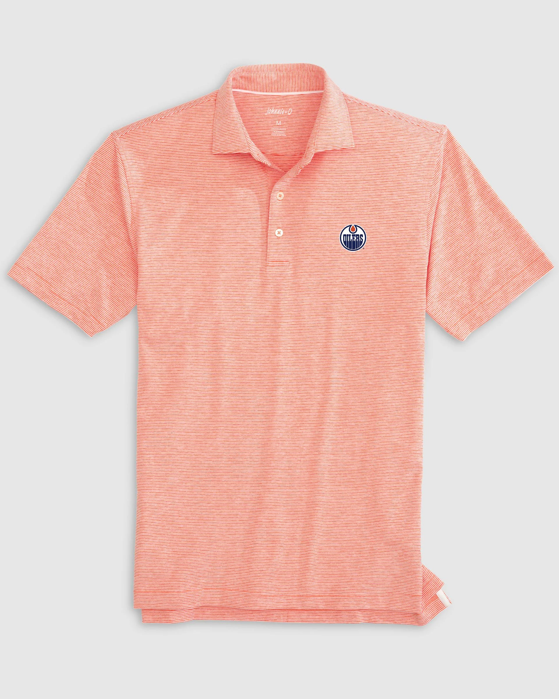 Edmonton Oilers Lyndonn Striped Jersey Performance Polo