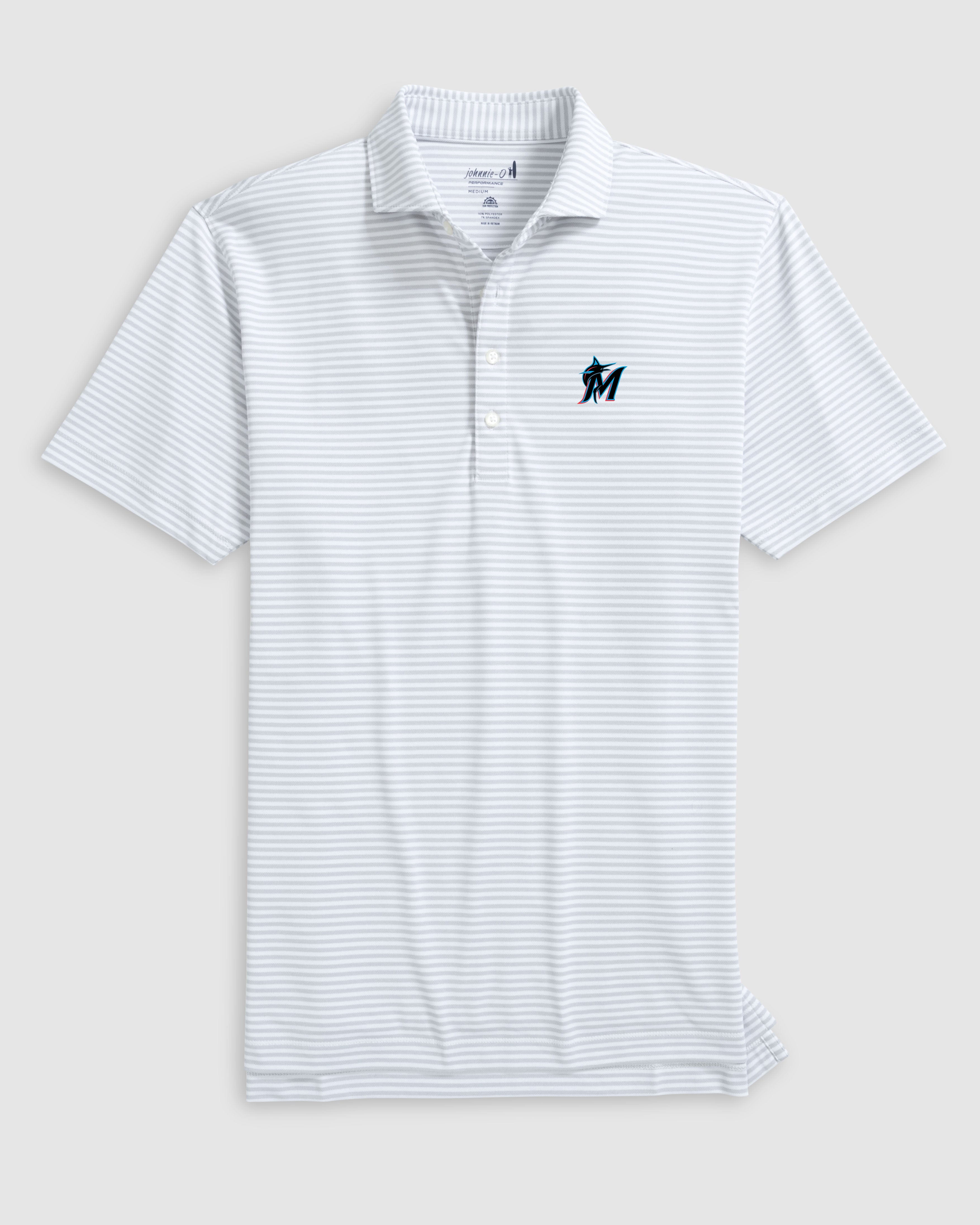 Miami Marlins Stetsons Performance Mesh Polo