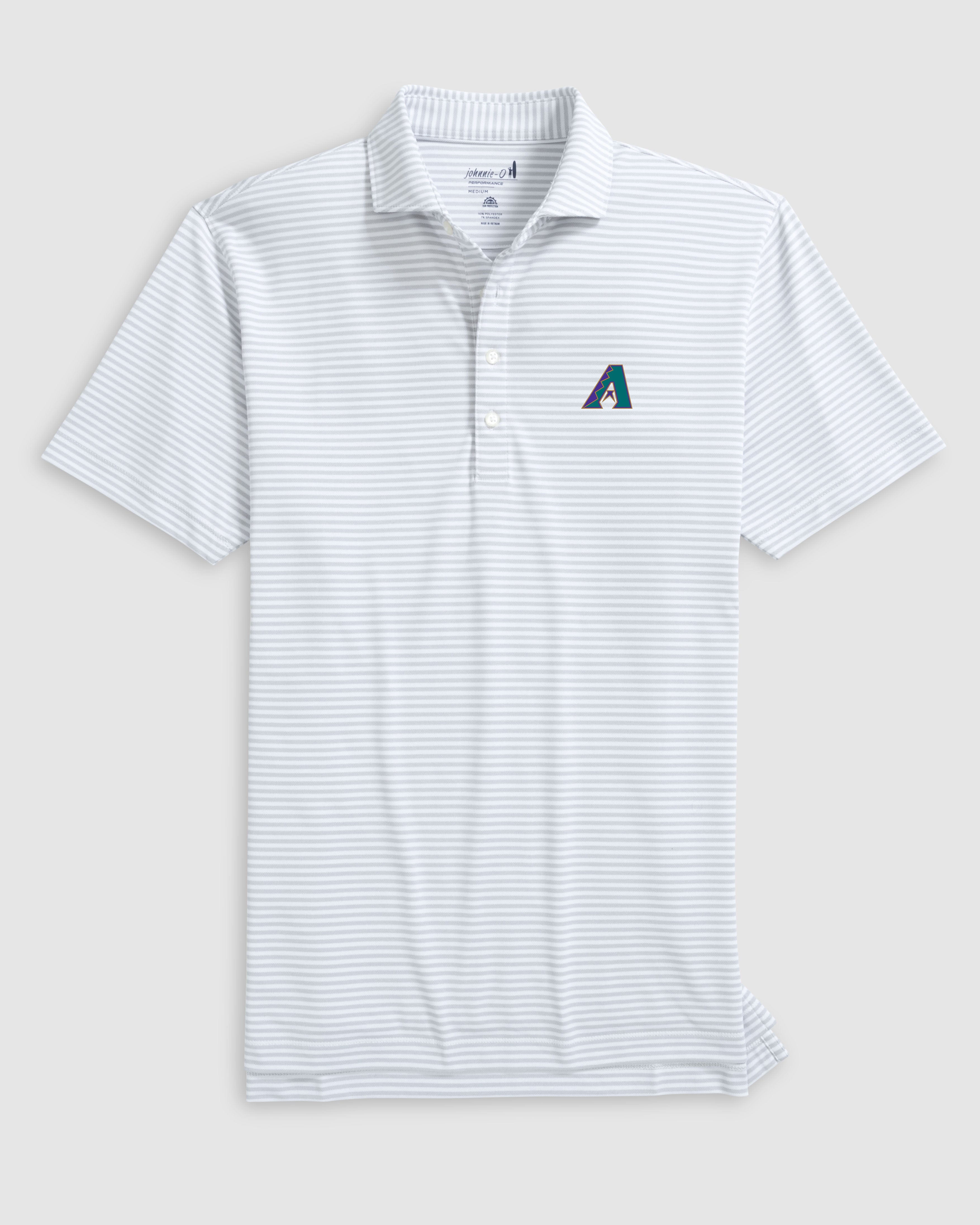 Arizona Diamondbacks Stetsons Performance Mesh Polo - Cooperstown Logo