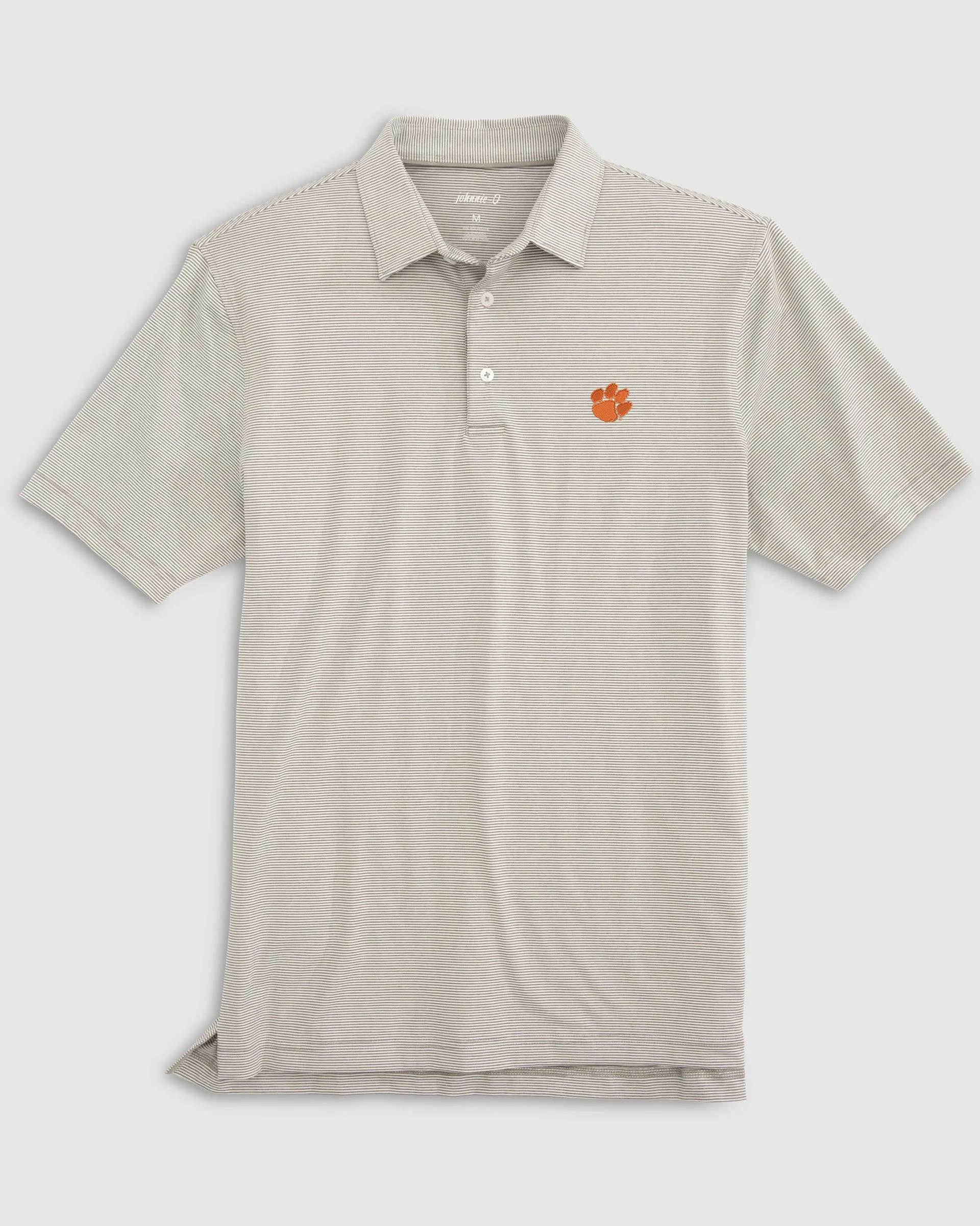 Clemson Lyndonn Striped Performance Polo