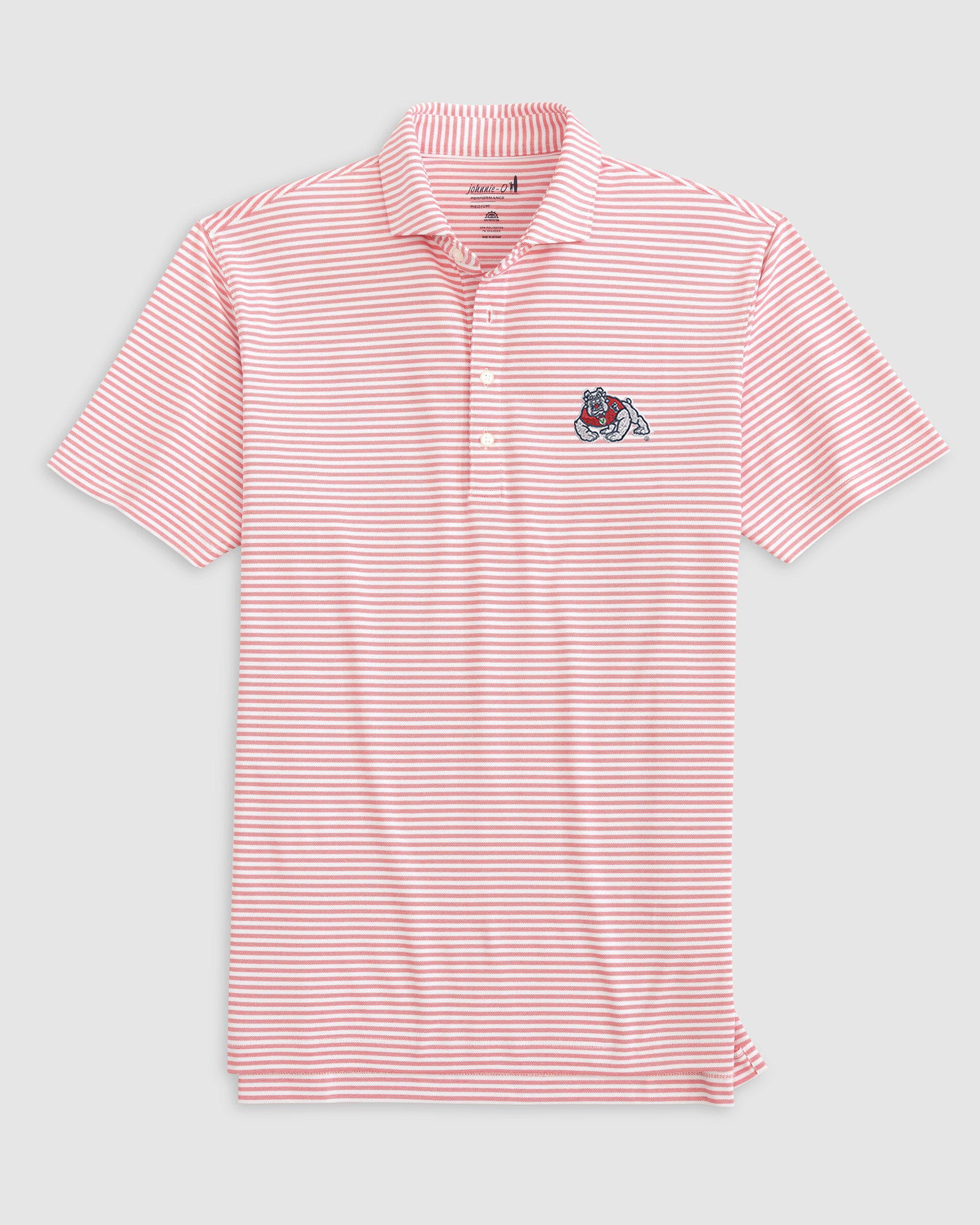Fresno Stetsons Striped Performance Mesh Polo