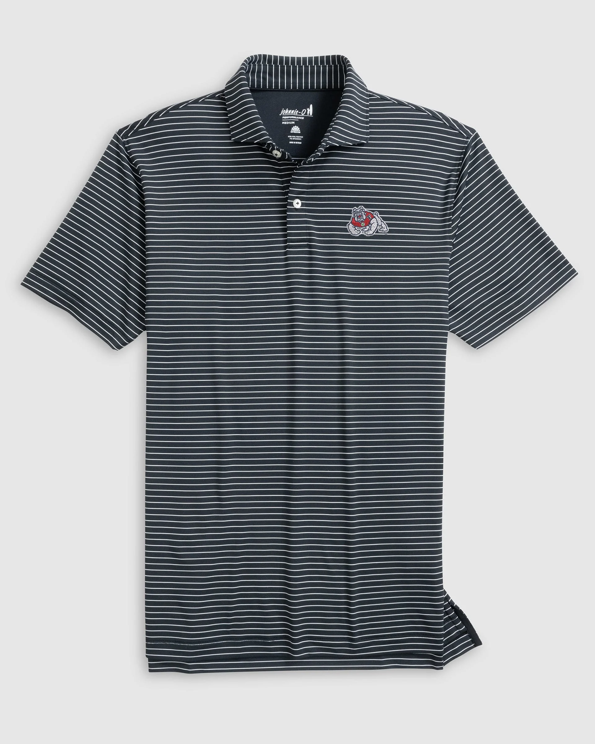 Fresno State Beau Striped Performance Jersey Polo