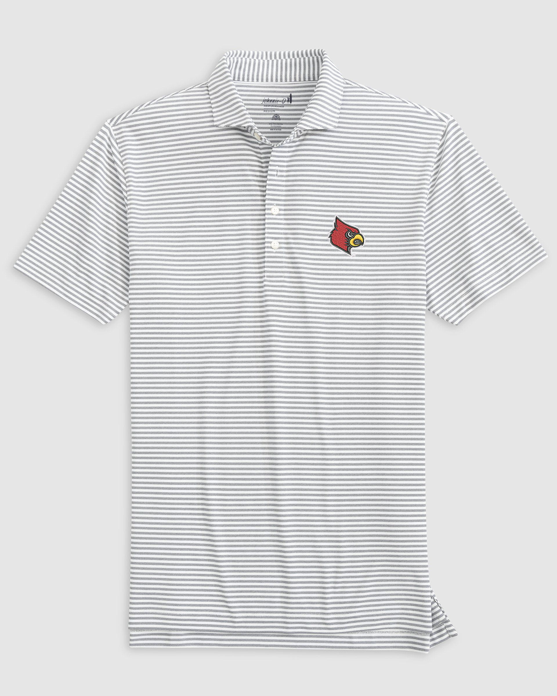 Louisville Stetsons Striped Performance Mesh Polo