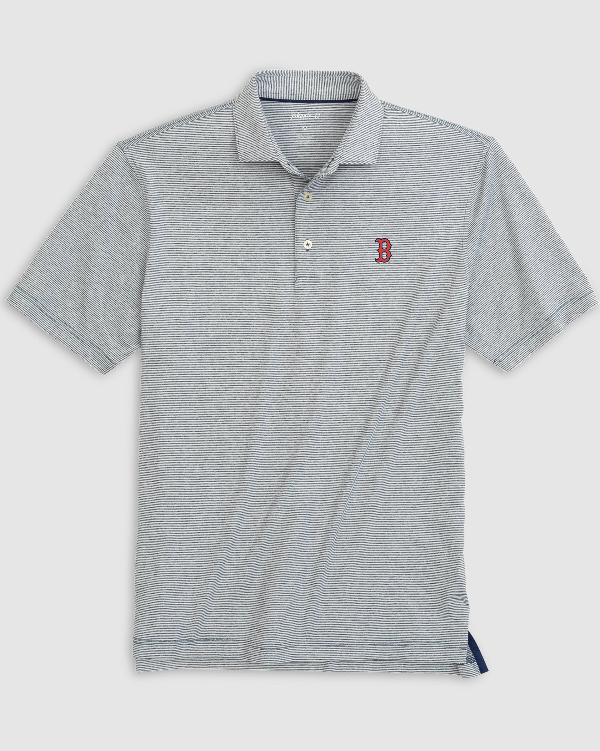 Boston Red Sox Lyndonn Striped Jersey Performance Polo