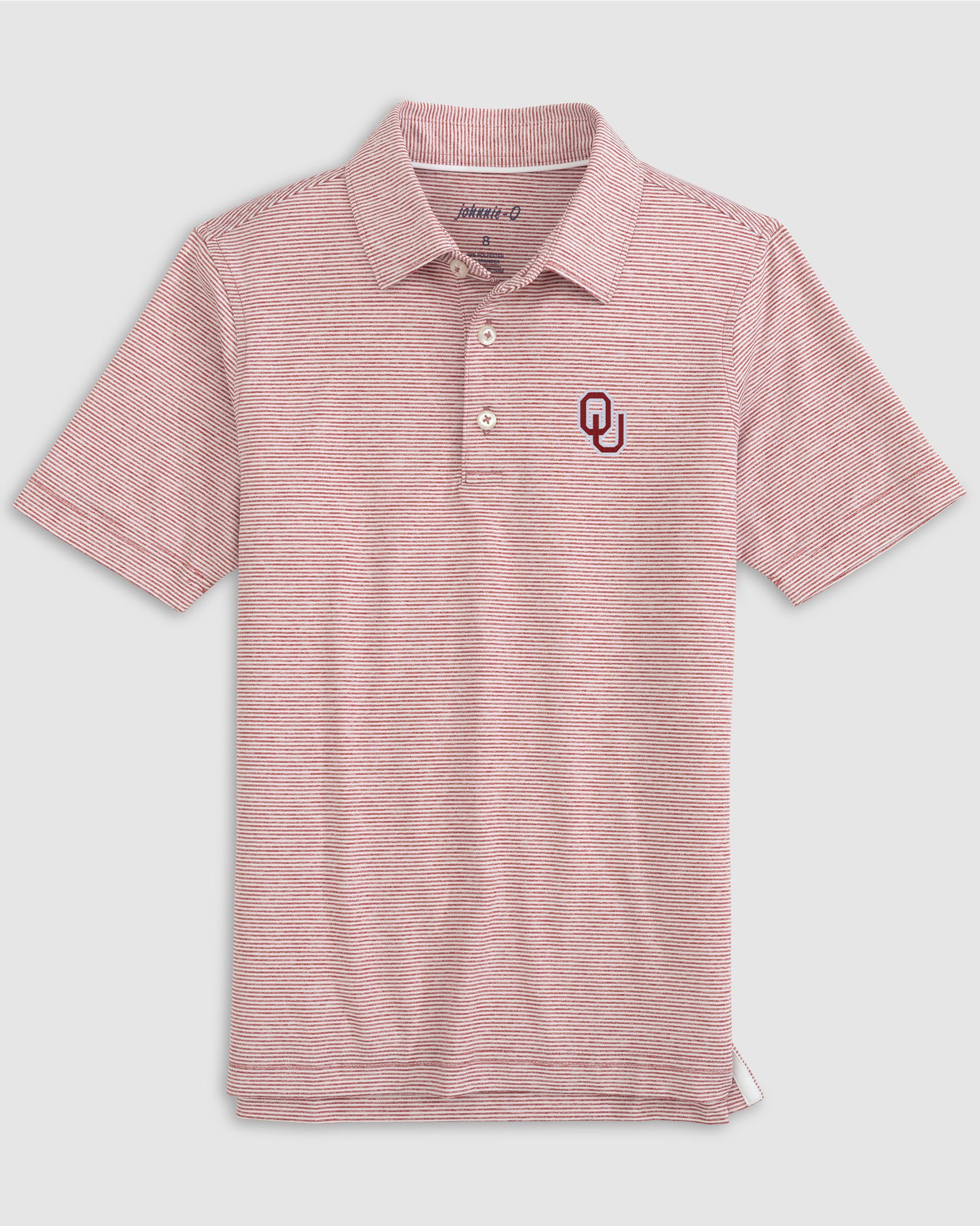 Oklahoma Lyndonn Jr. Striped Jersey Performance Polo