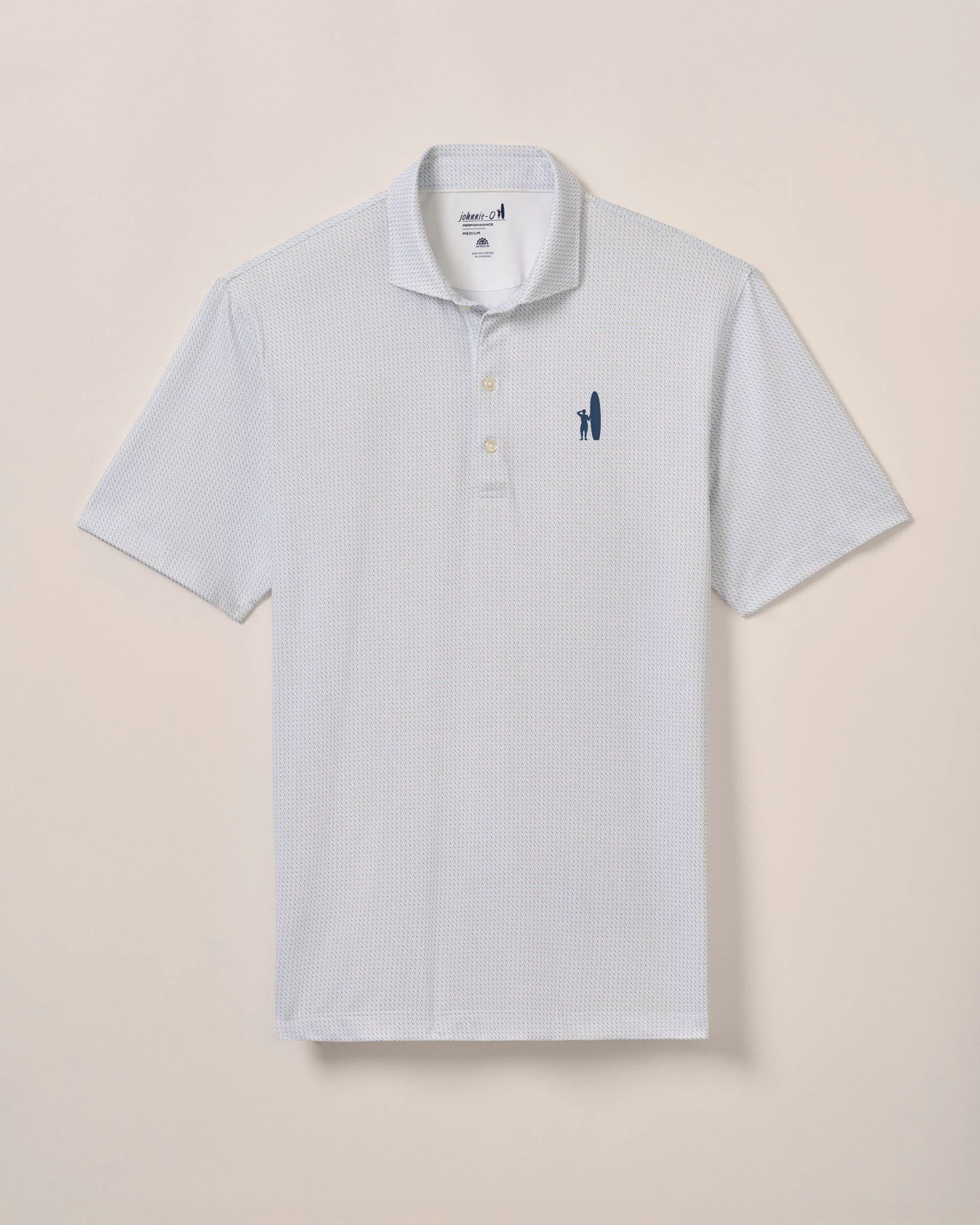 Custom Surfer Logo Performance Jersey Polo - Tee Time Print