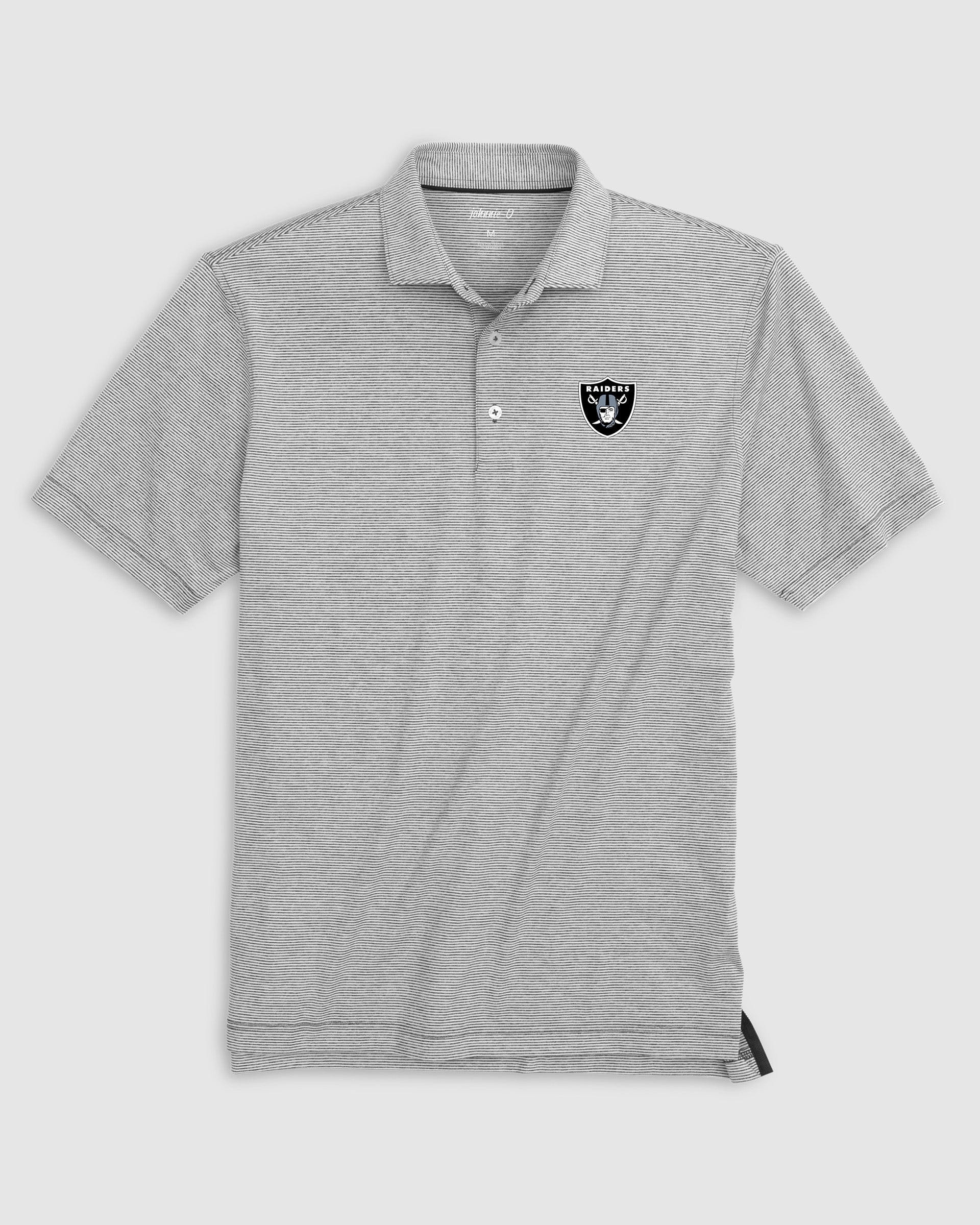 Las Vegas Raiders Lyndonn Striped Performance Jersey Polo