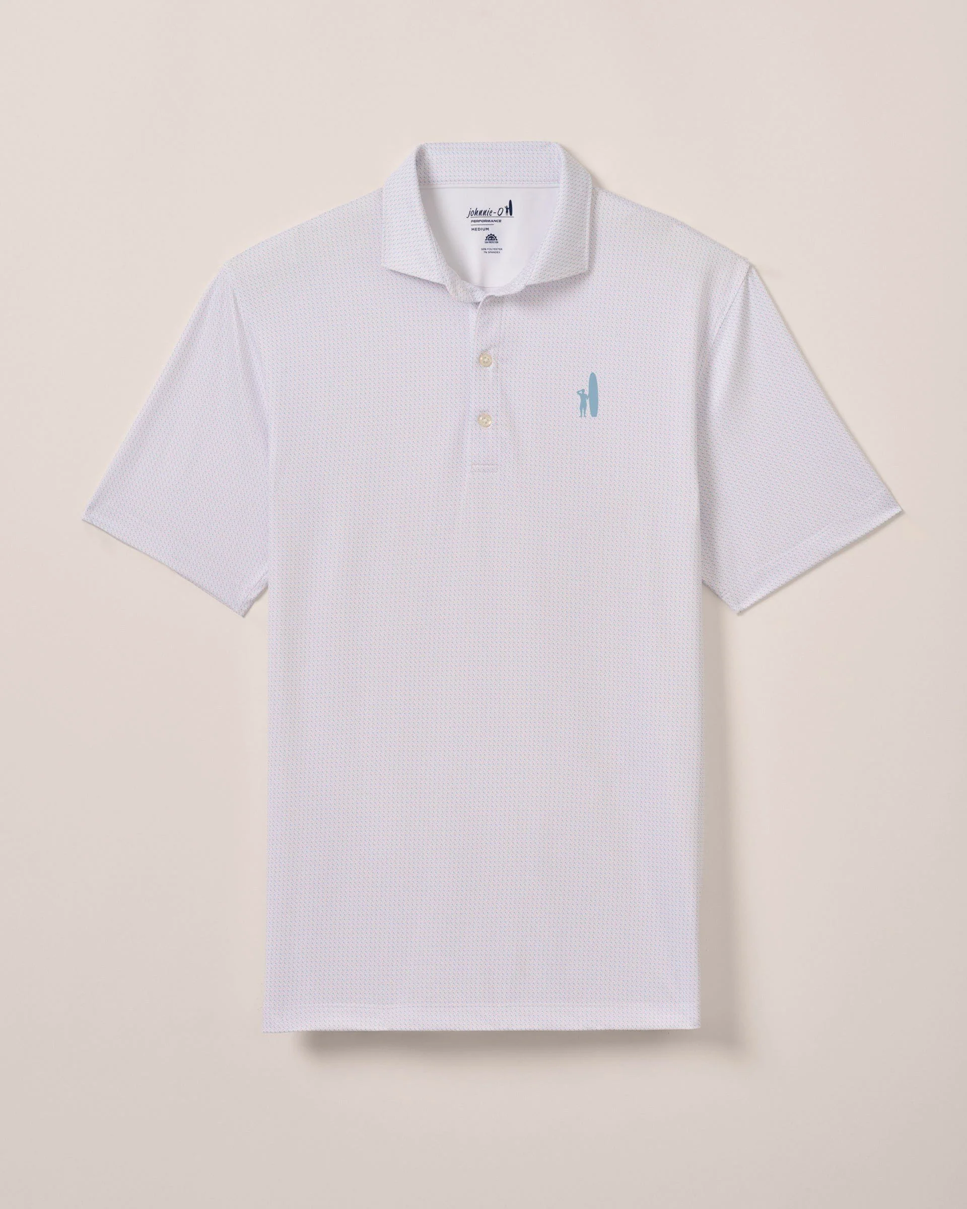 Custom Surfer Logo Performance Jersey Polo - Tee Time Print