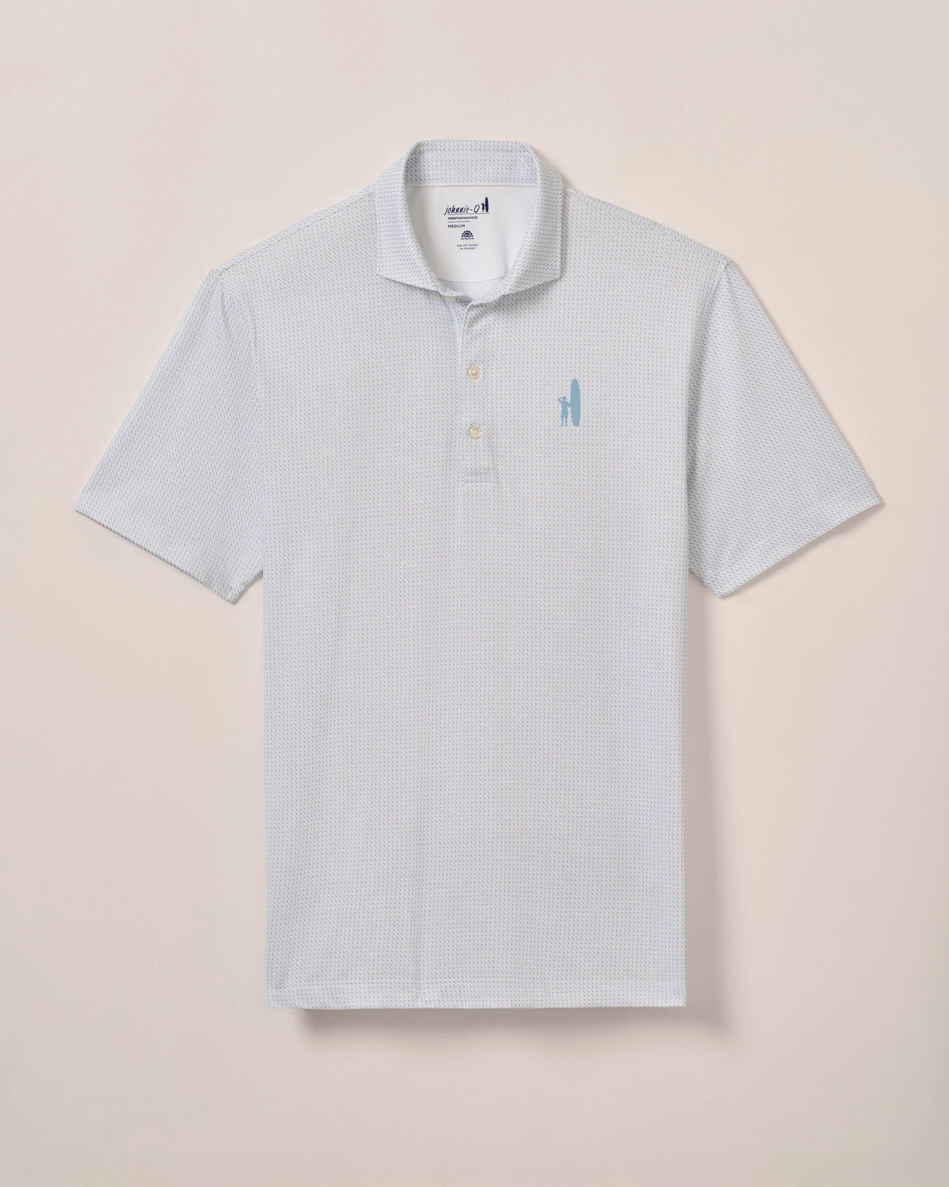 Custom Surfer Logo Performance Jersey Polo - Tee Time Print