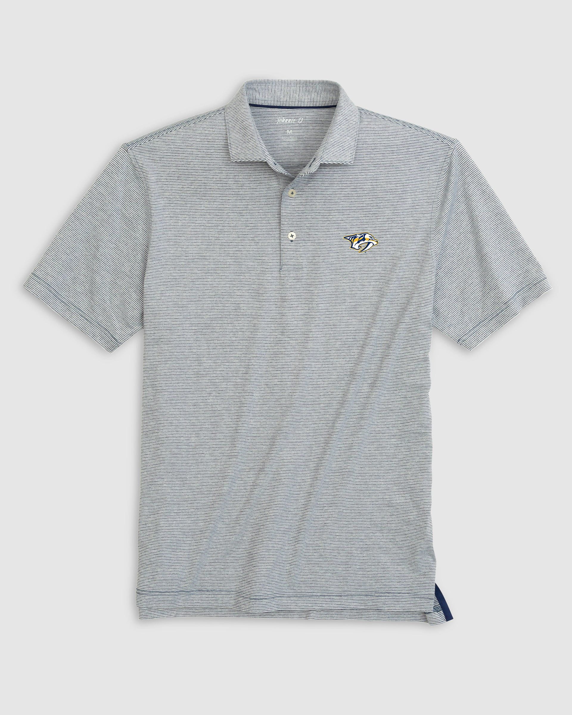 Nashville Predators Lyndonn Striped Jersey Performance Polo