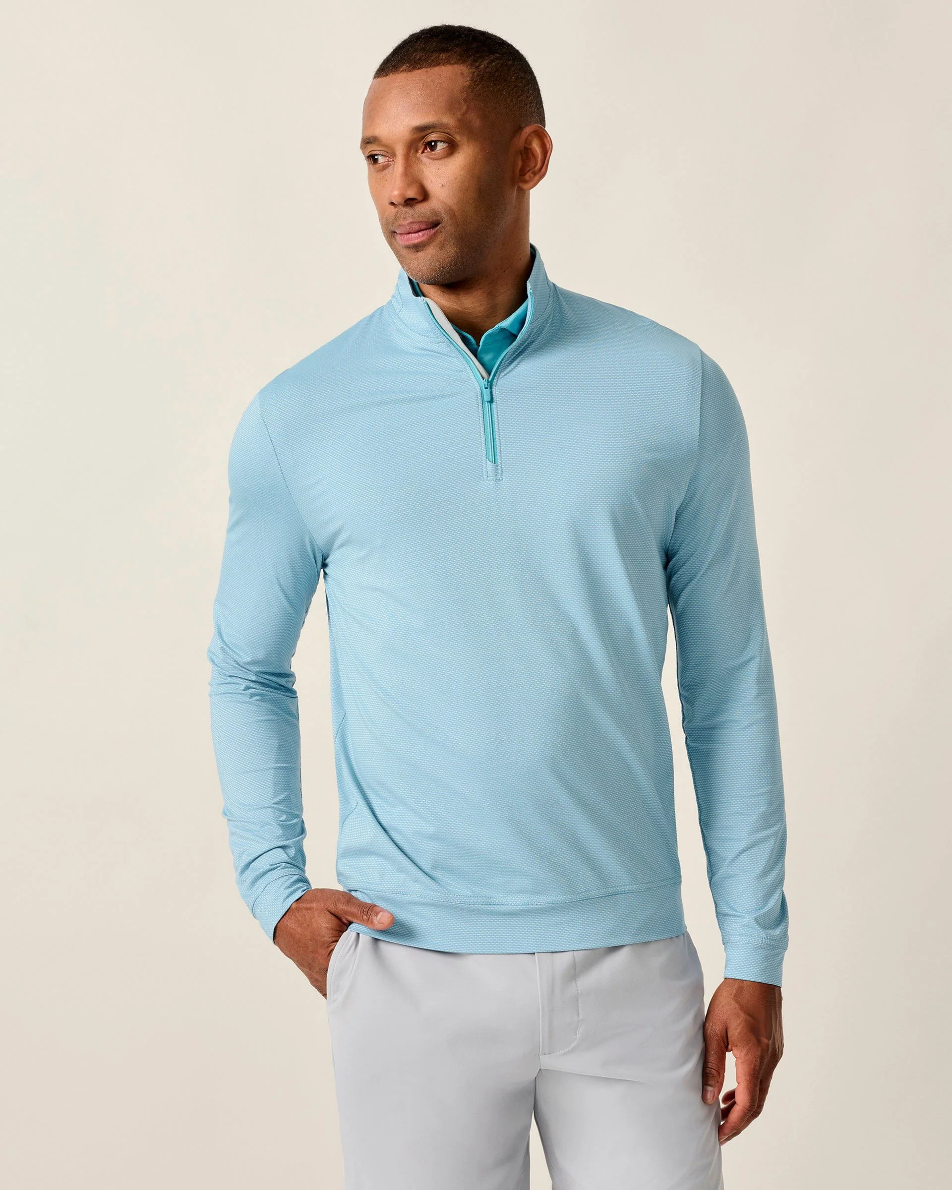 Jamie Jacquard Stretch 1/4-Zip Pullover