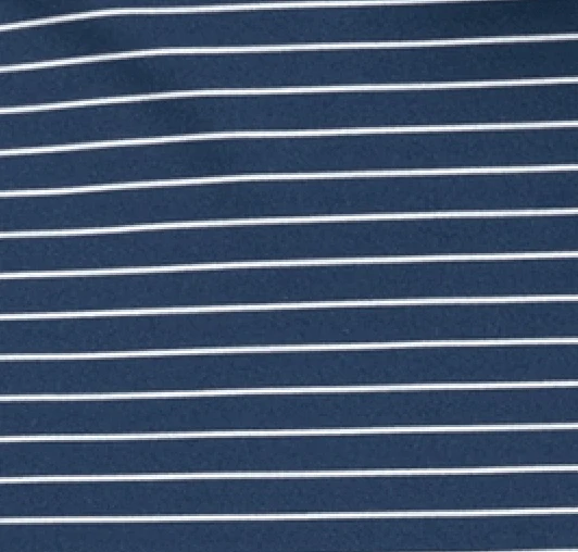 Auburn Beau Striped Performance Jersey Polo