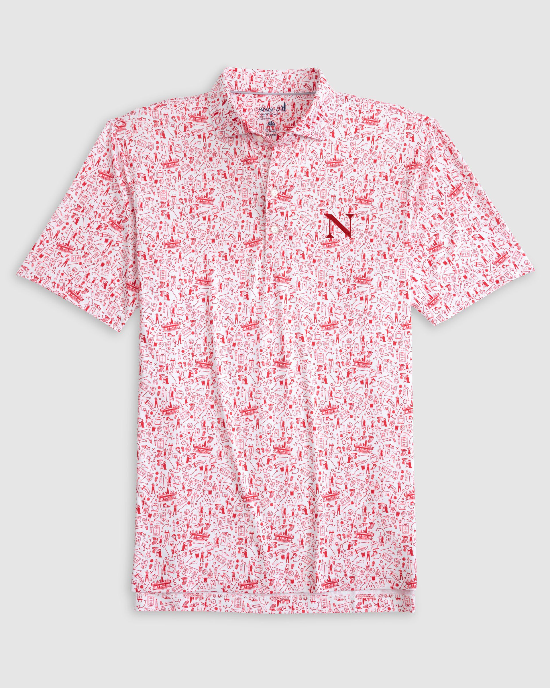 Northeastern Hoop There It Is Printed Performance Jersey Polo