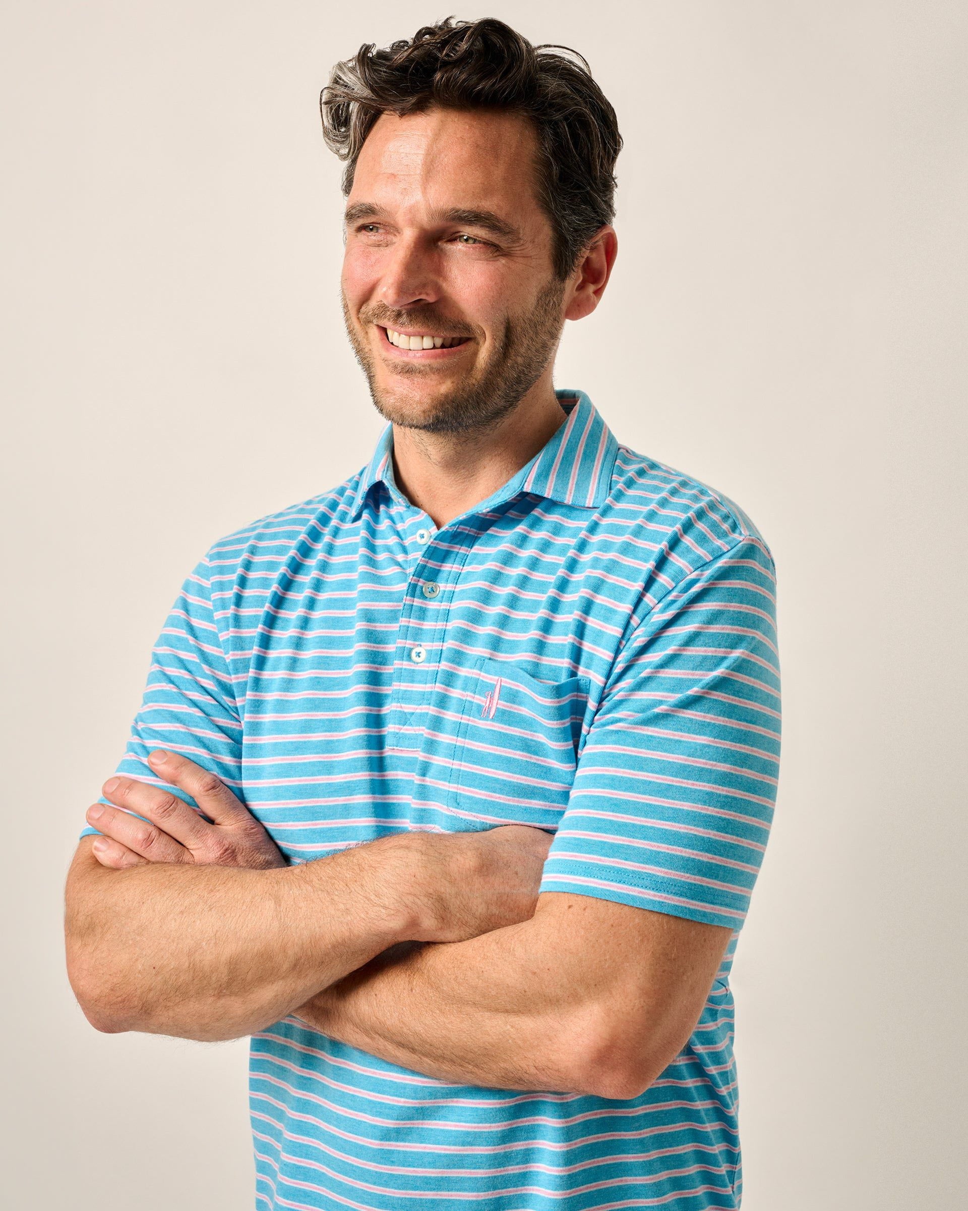 Original 4-Button Polo - Matthis Stripe