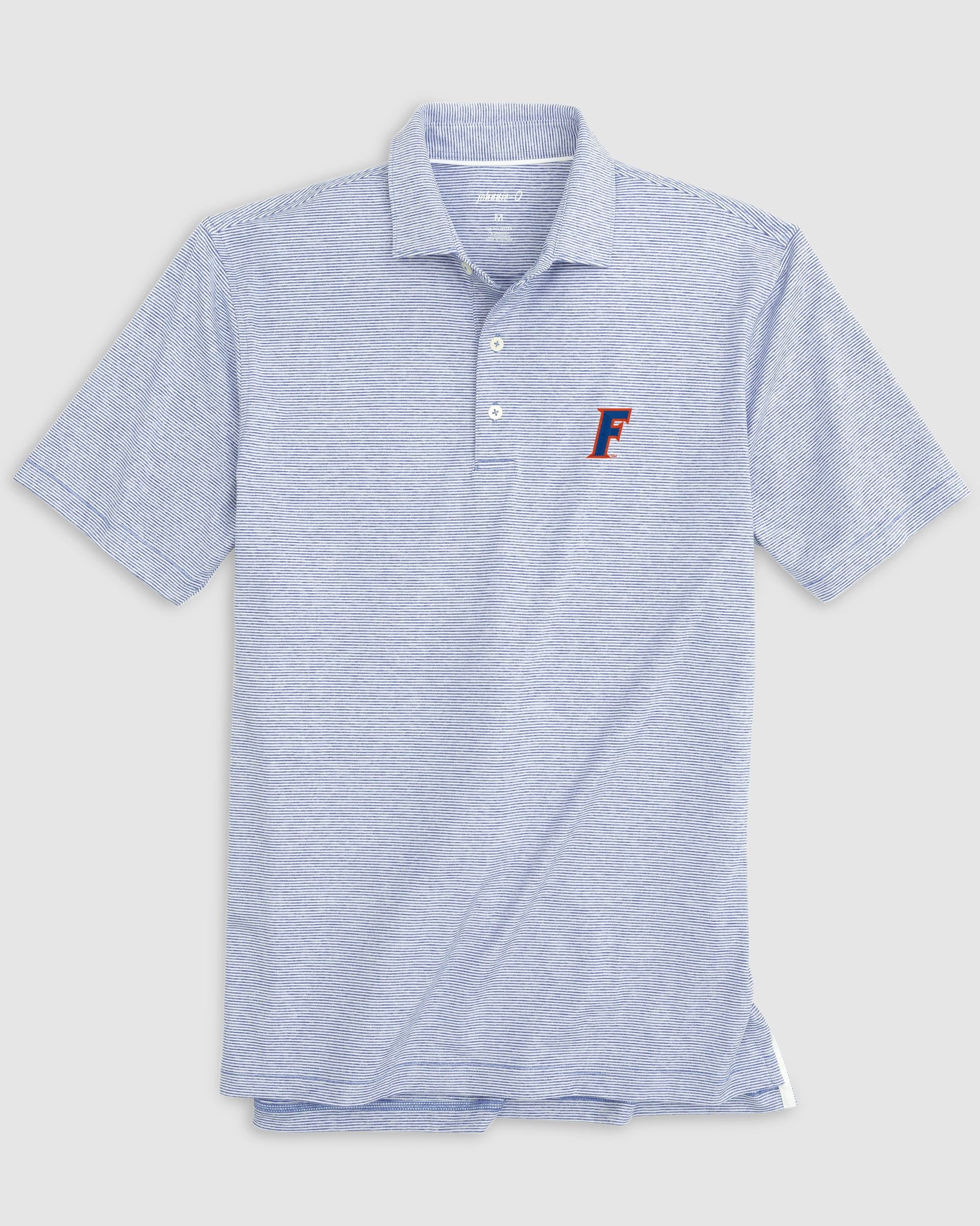 Florida Lyndonn Striped Jersey Performance Polo - F Logo