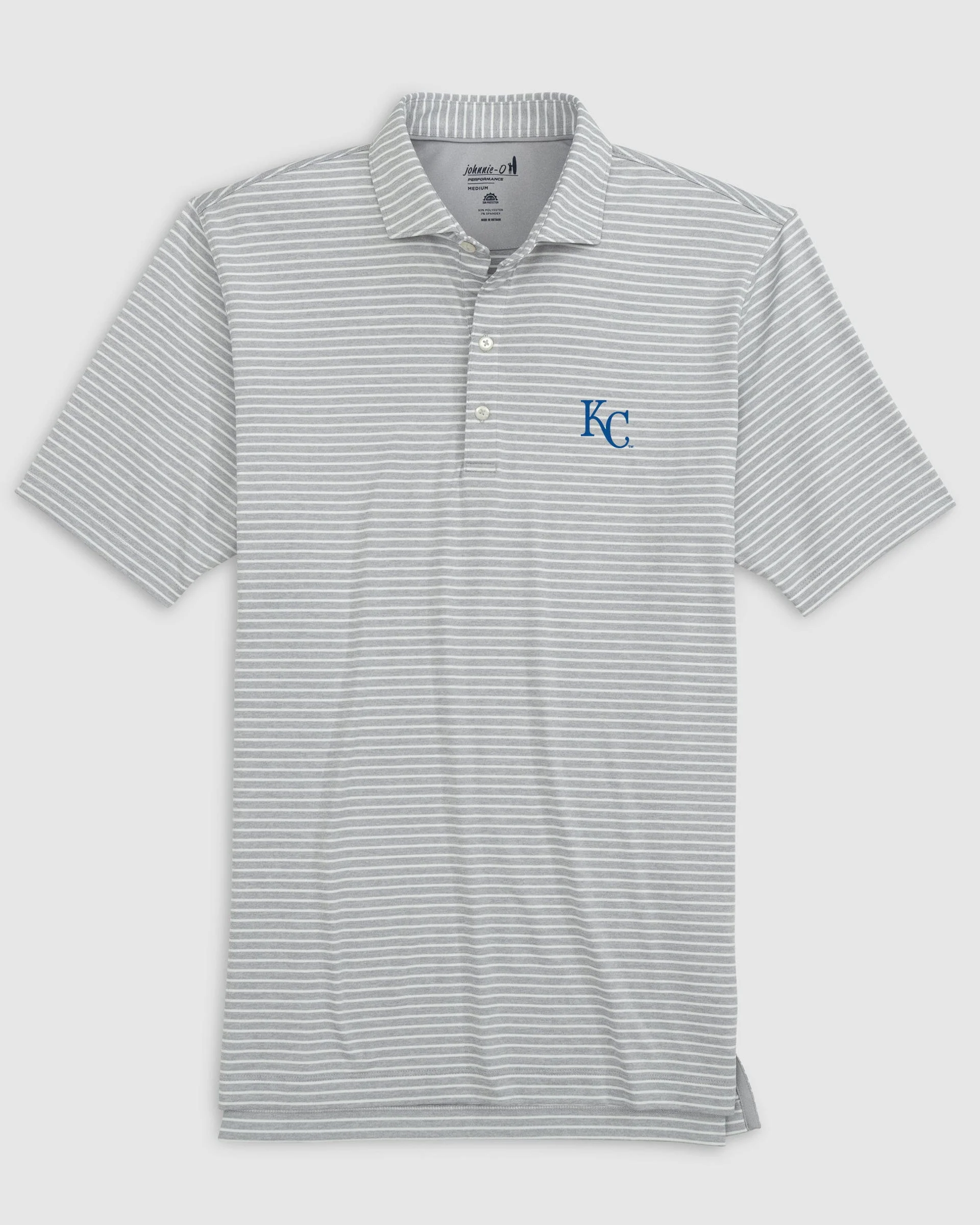 Kansas City Royals Clipperr Striped Jersey Performance Polo
