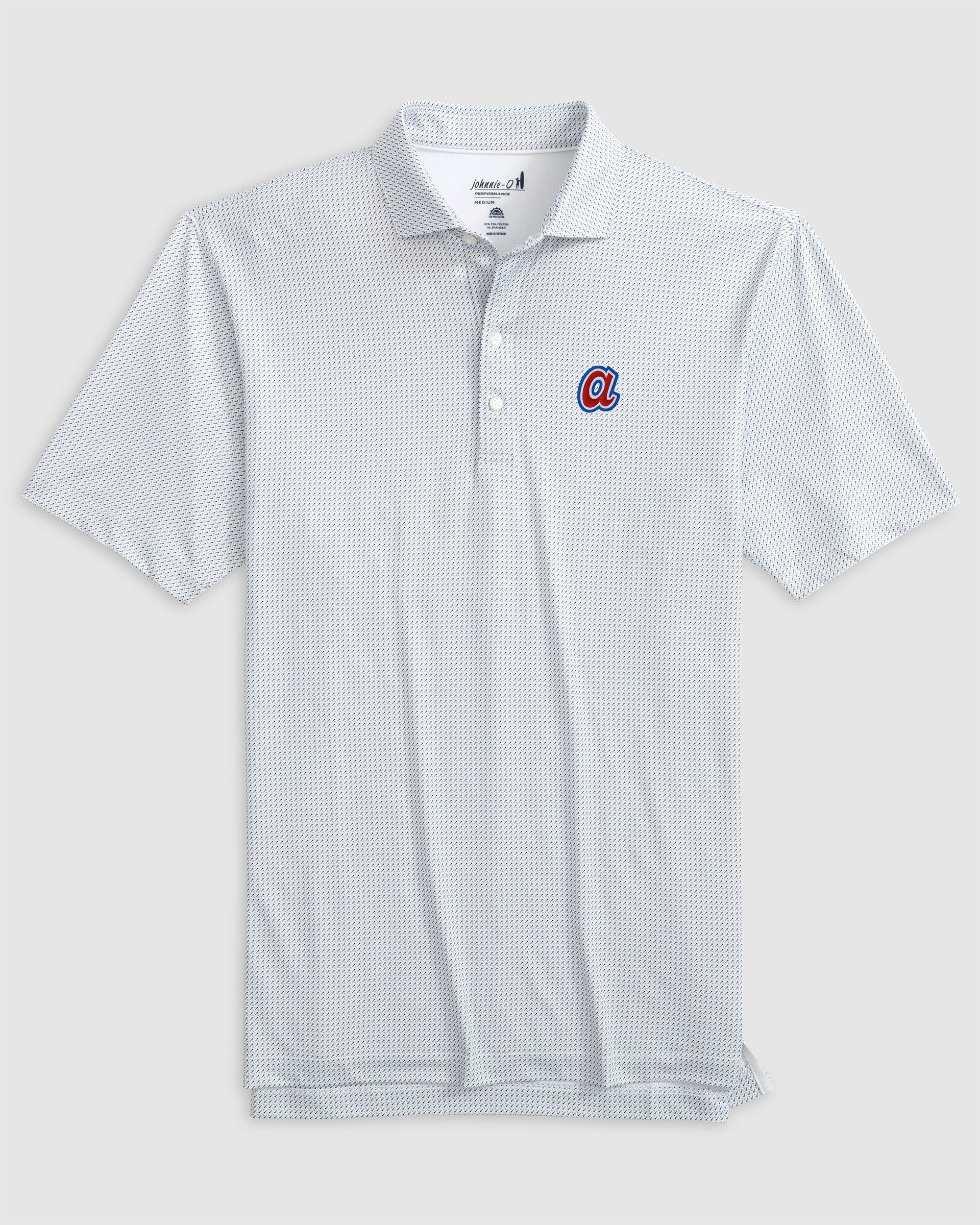 Atlanta Braves Tee Time Performance Jersey Polo - Cooperstown Logo