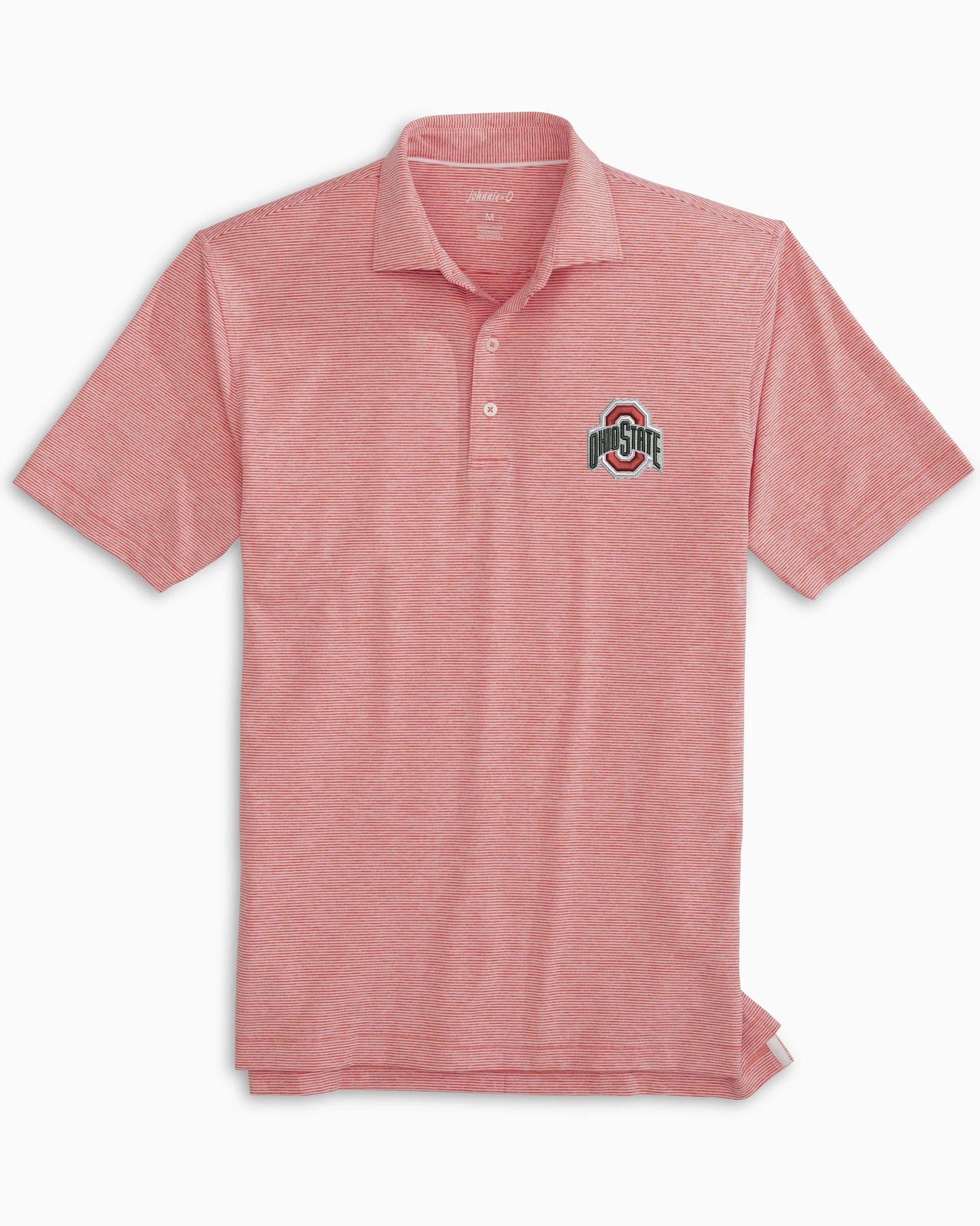 Ohio State Lyndonn Stiped Jersey Performance Polo