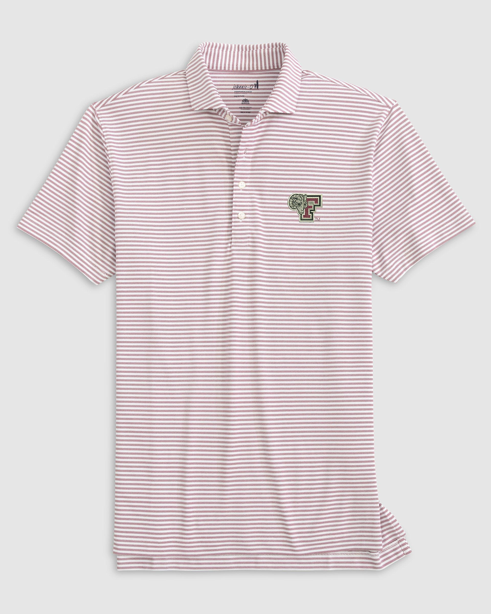 Fordham Stetsons Striped Performance Mesh Polo