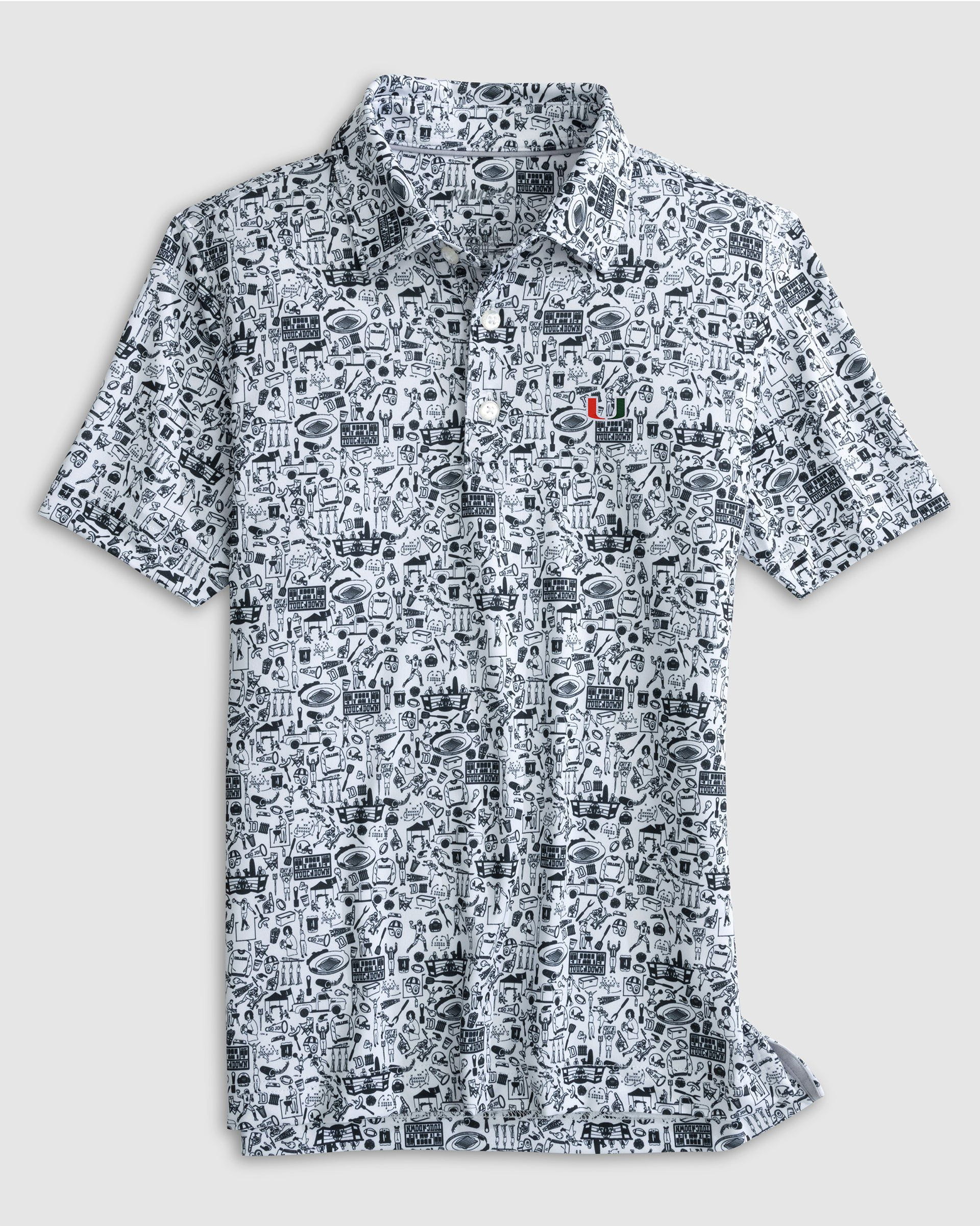 Miami Tailgater 2.0 Jr. Printed Jersey Performance Polo