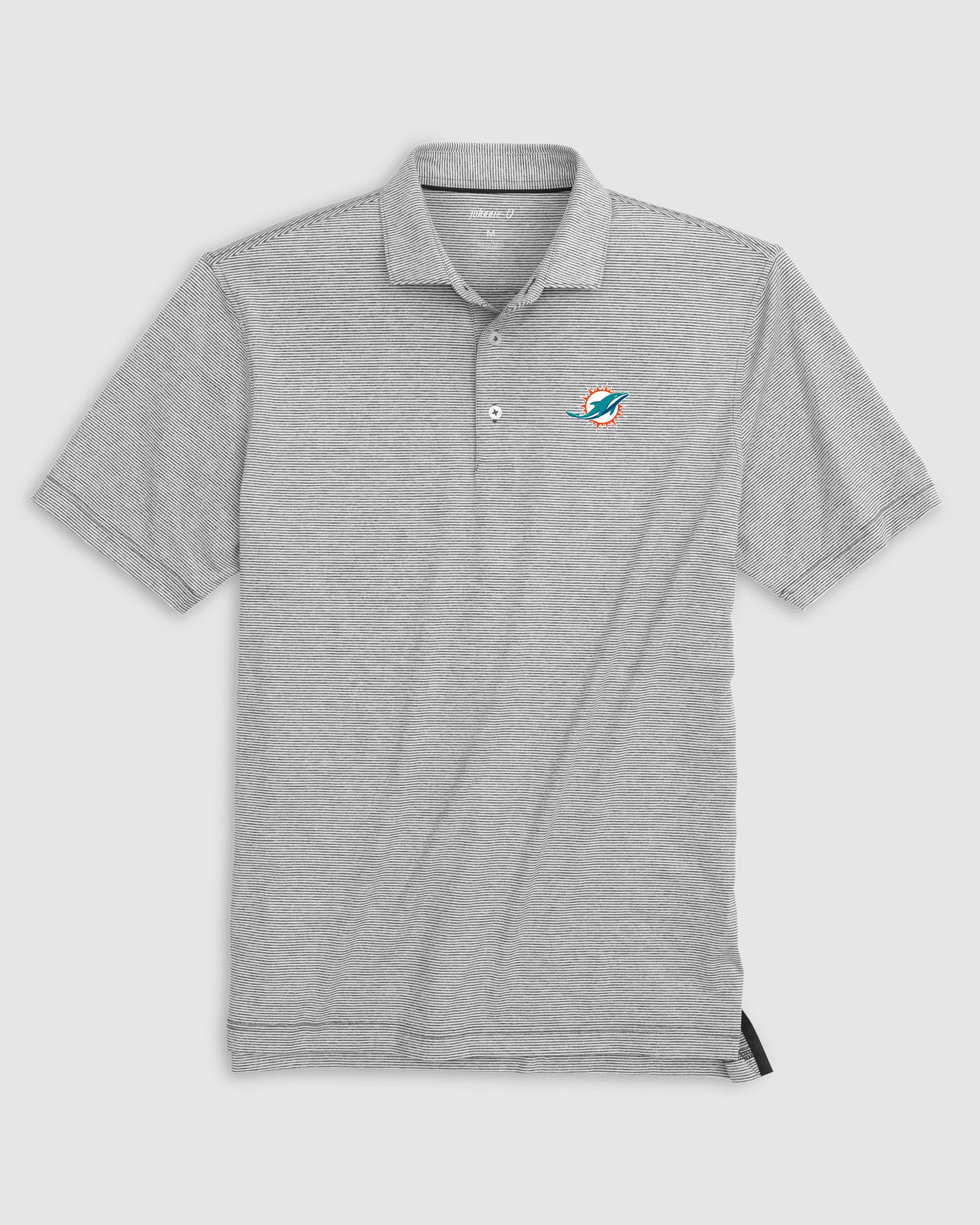 Miami Dolphins Lyndonn Striped Performance Jersey Polo