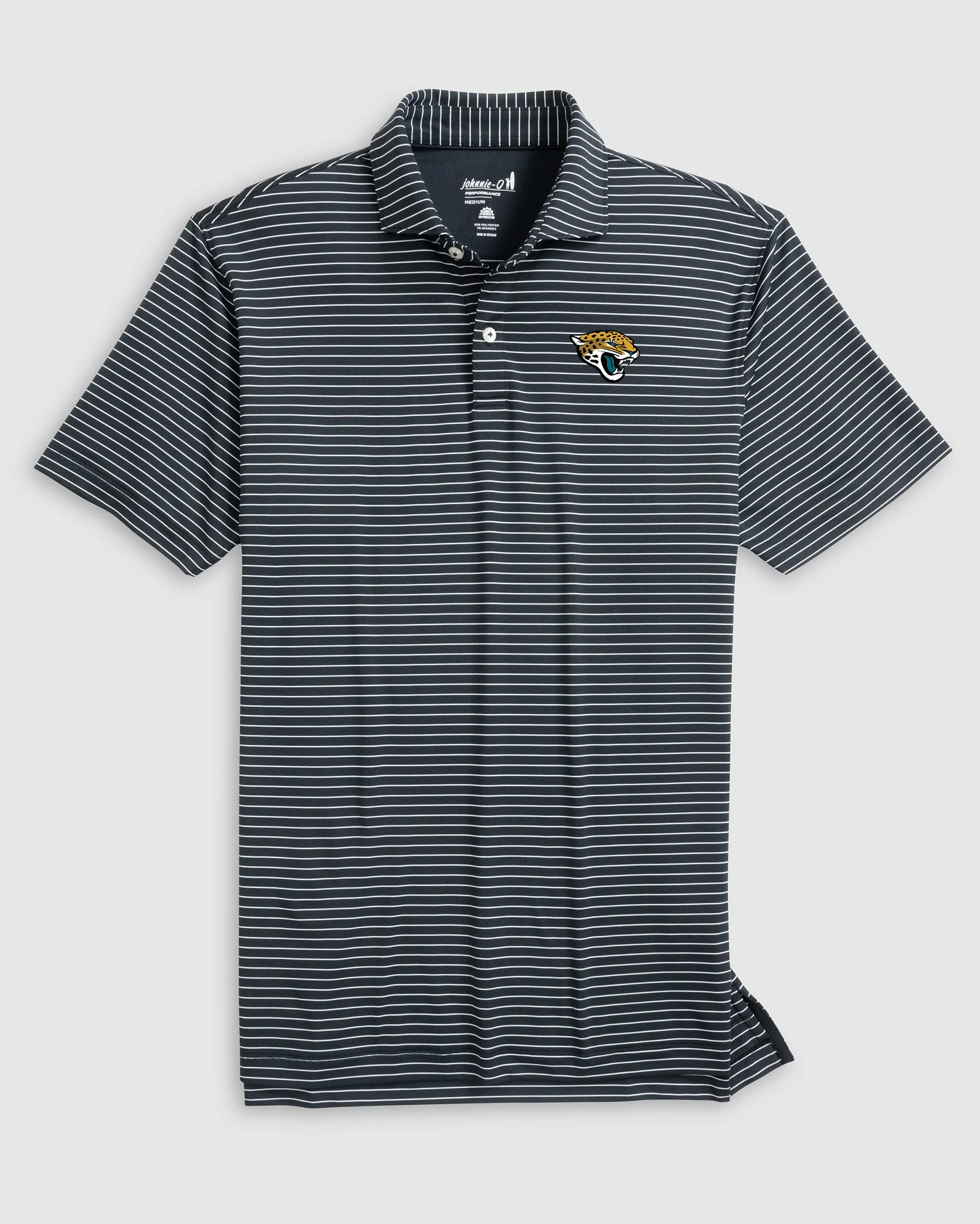 Jacksonville Jaguars Beau Striped Performance Jersey Polo