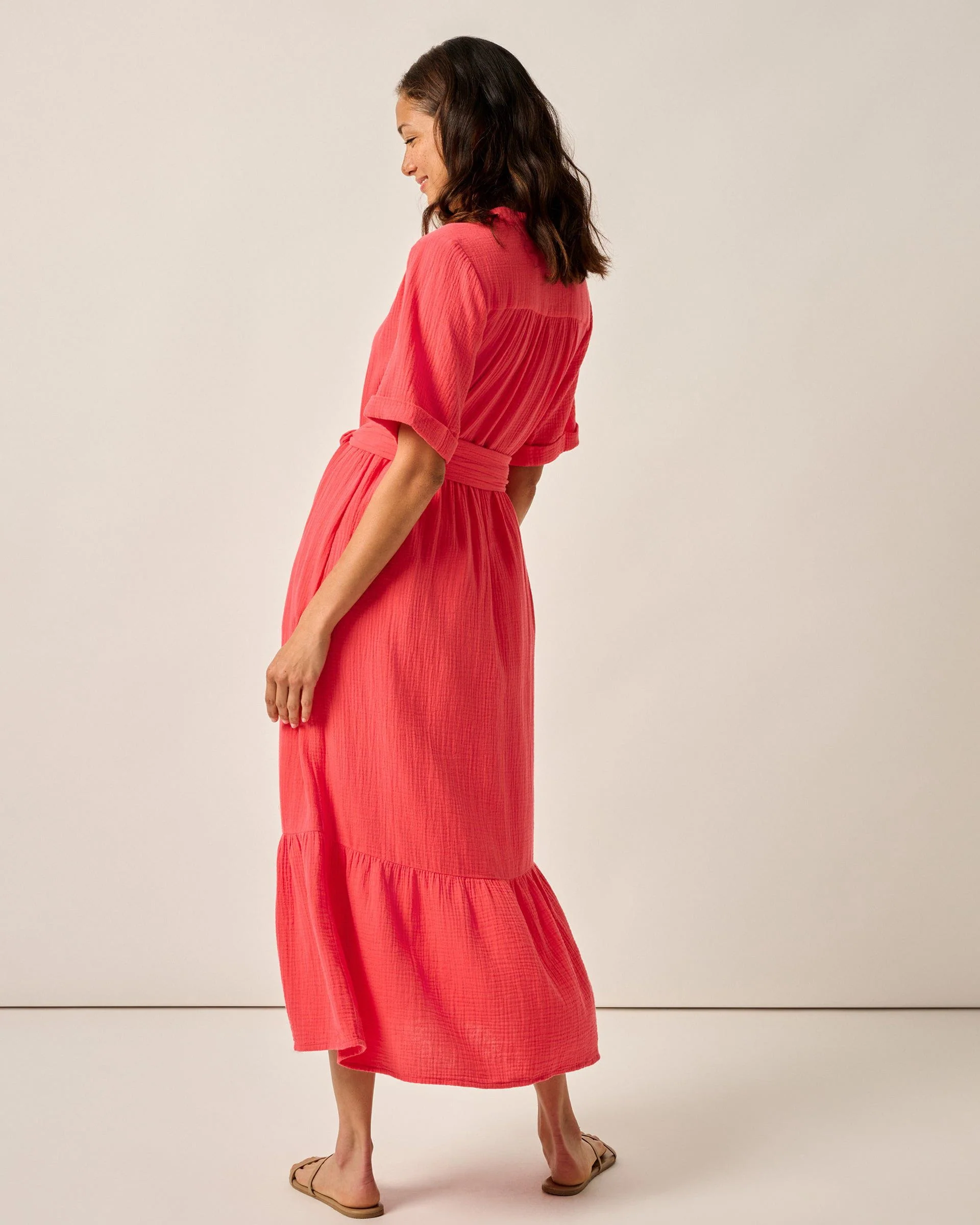 Julie Button Up Cotton Maxi Dress