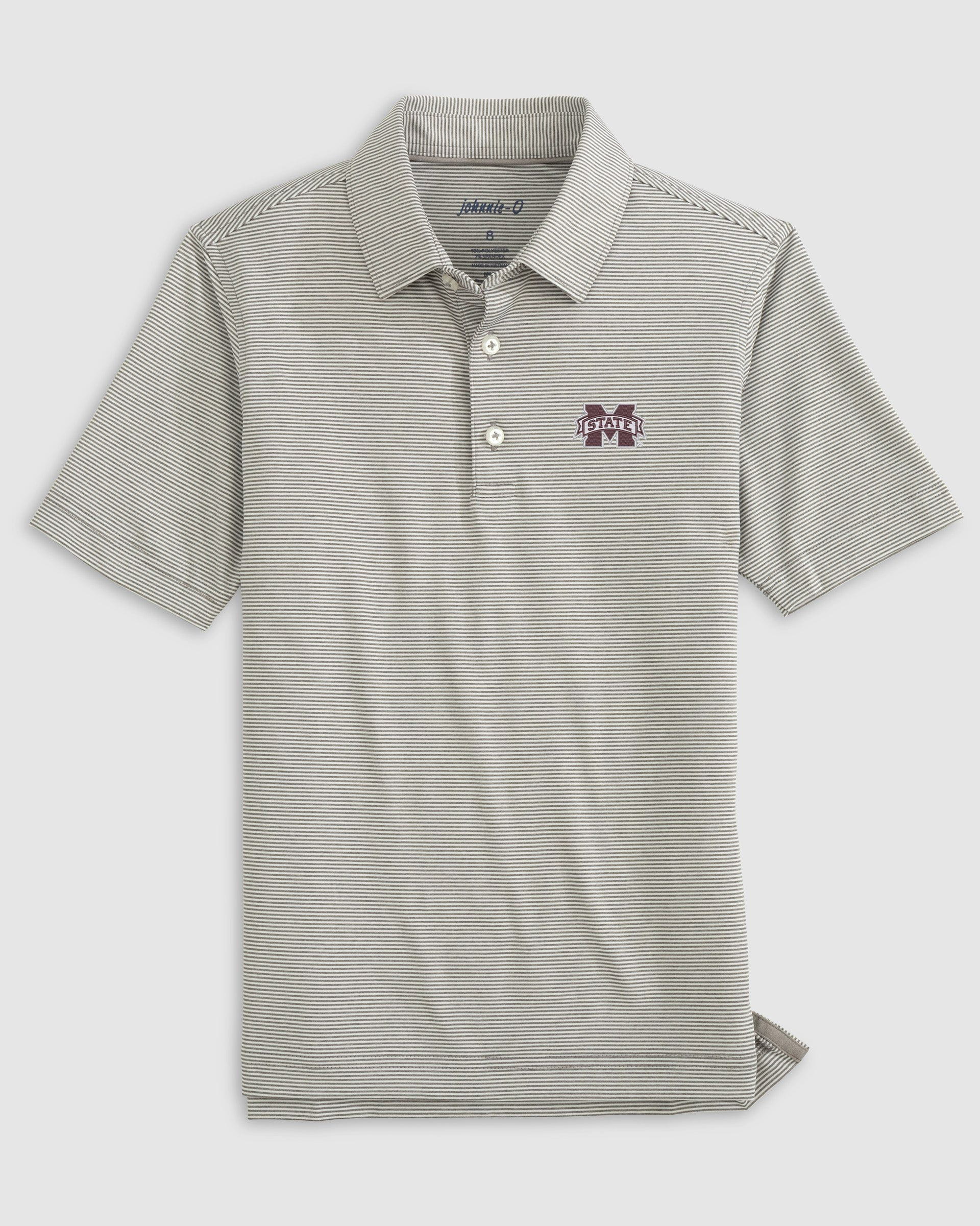 Mississippi State Lyndonn Jr. Striped Jersey Performance Polo