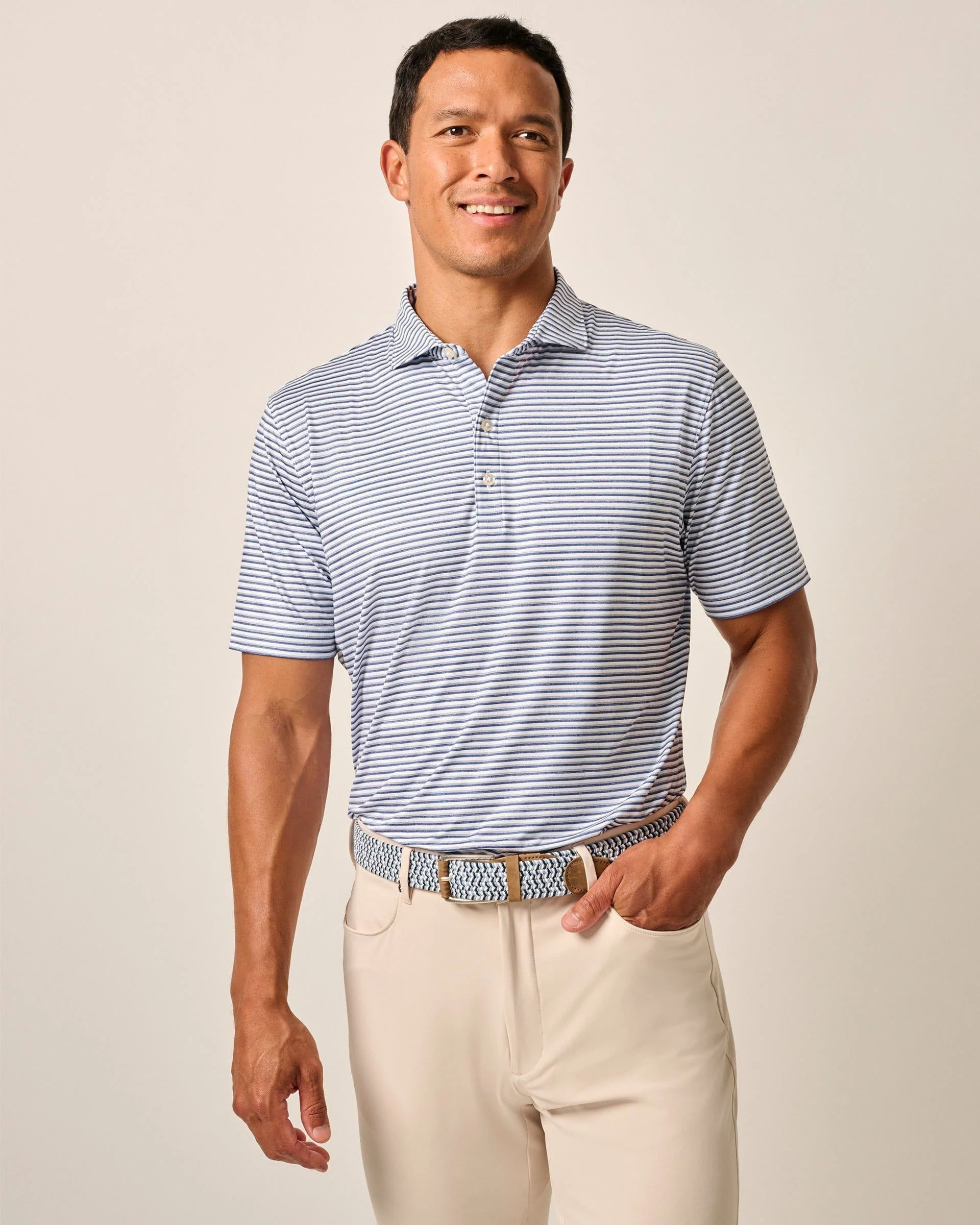 Featherweight Performance Polo - Warwick Stripe