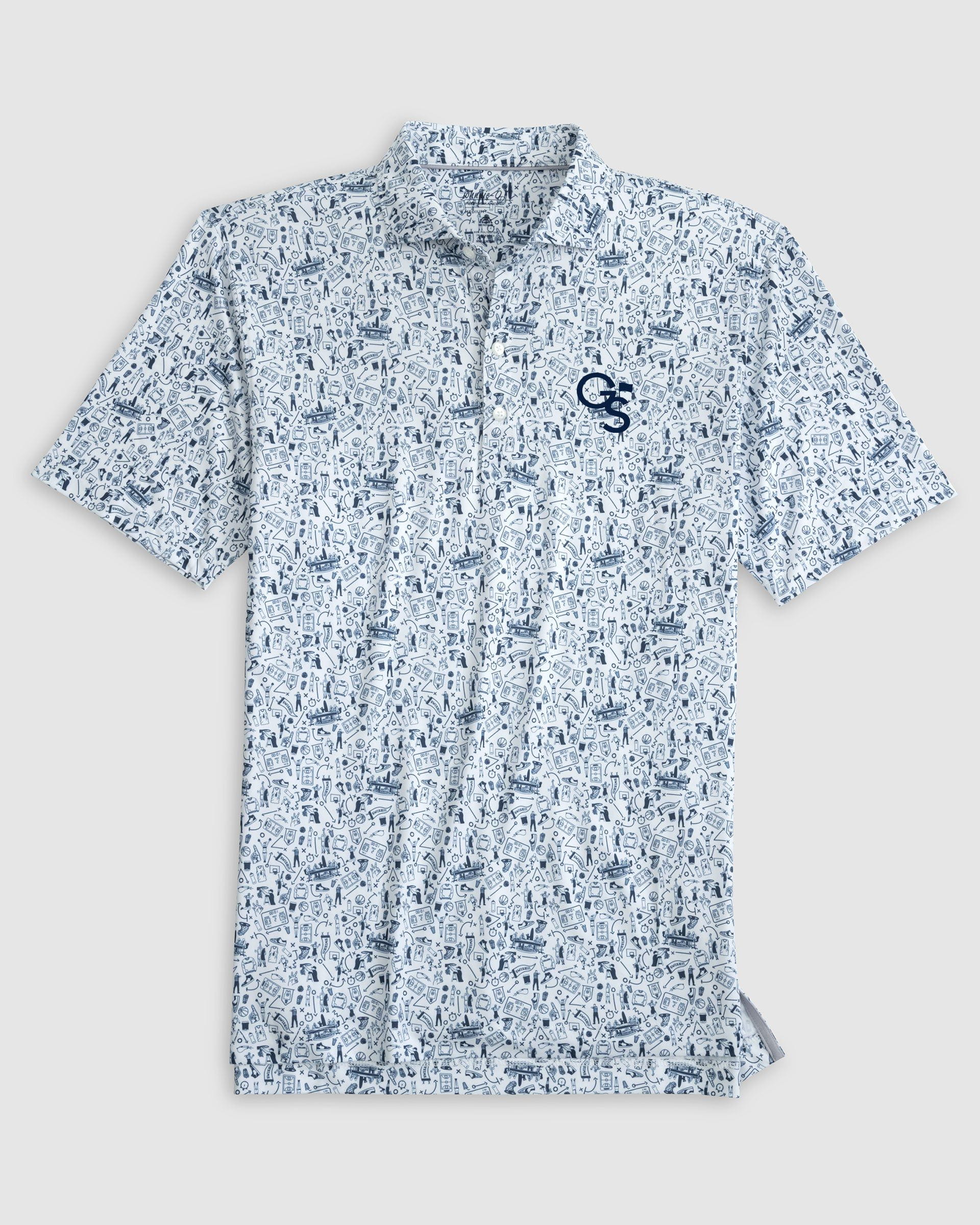 Georgia Southern Hoop There It Is Printed Performance Jersey Polo - Flag Logo