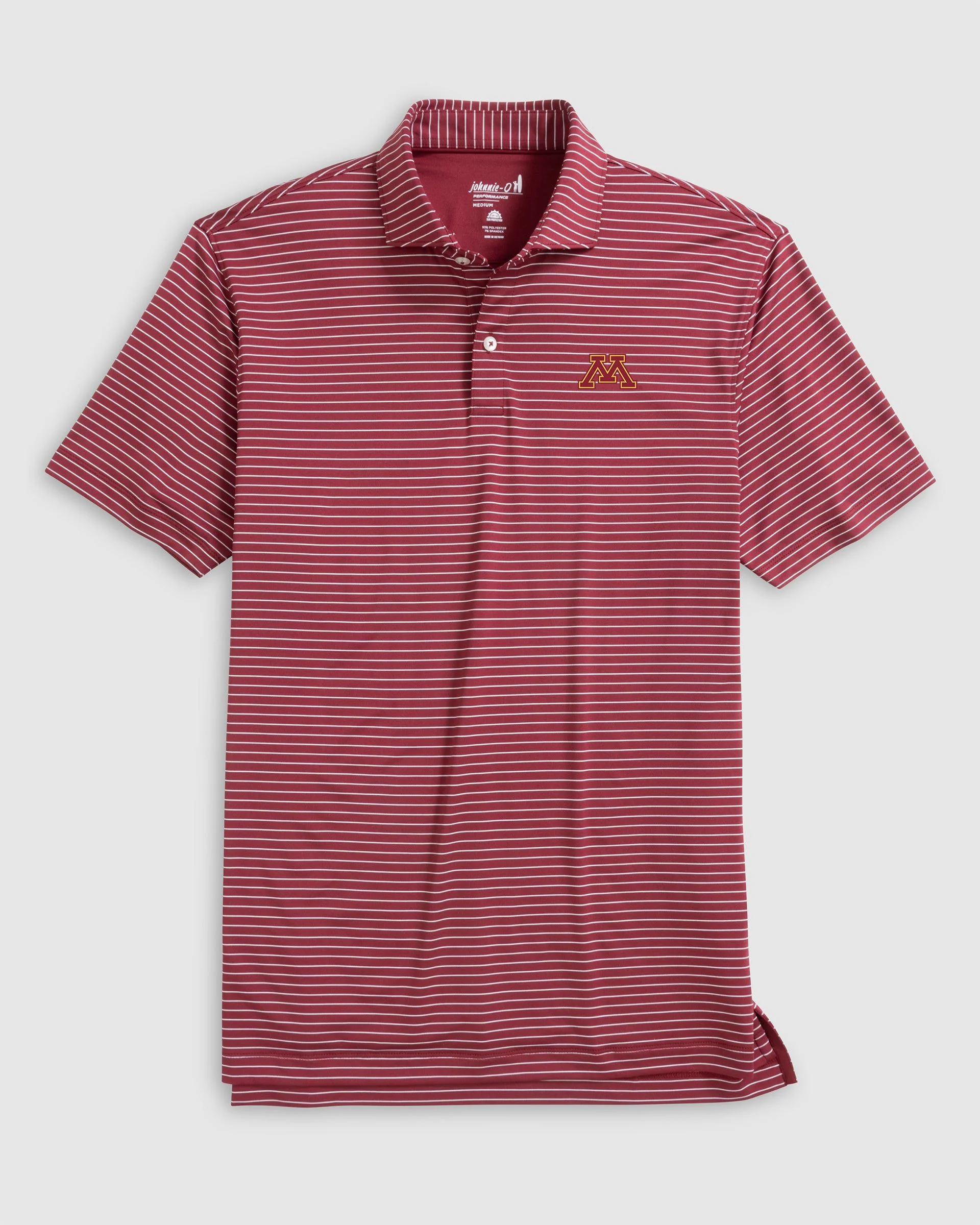 Minnesota Beau Striped Performance Jersey Polo
