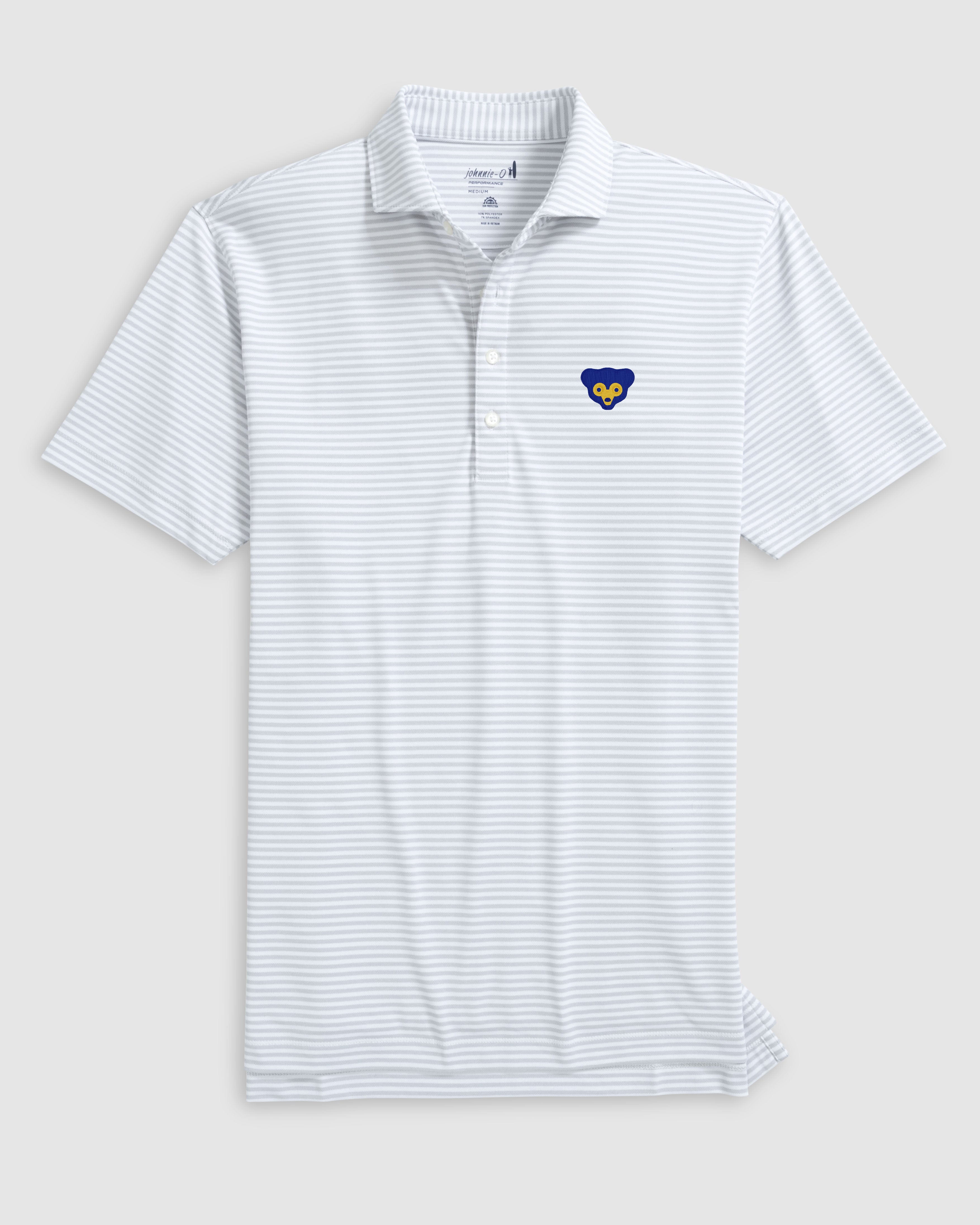Chicago Cubs Stetsons Performance Mesh Polo - Cooperstown Logo