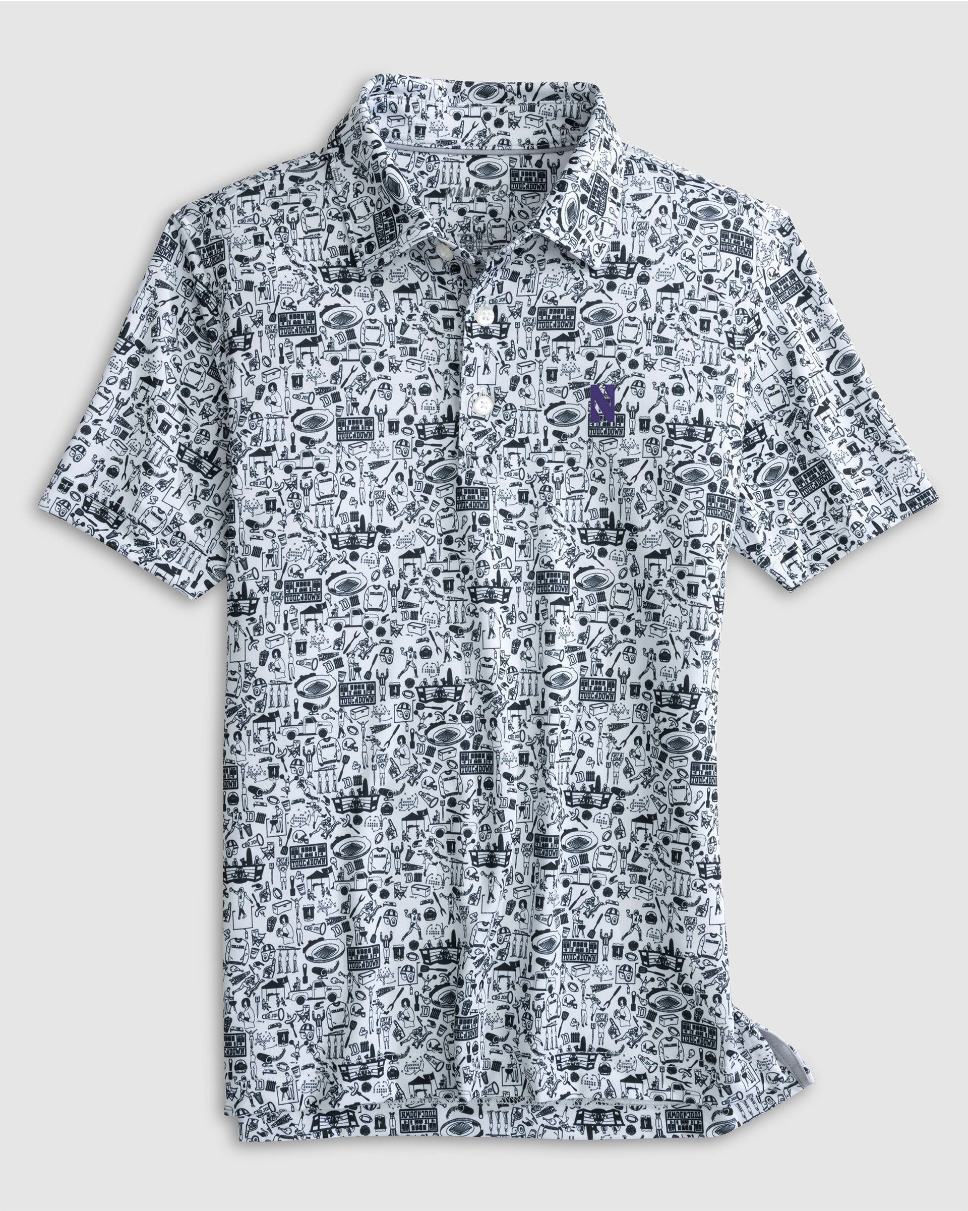 Northwestern Tailgater 2.0 Jr. Printed Jersey Performance Polo
