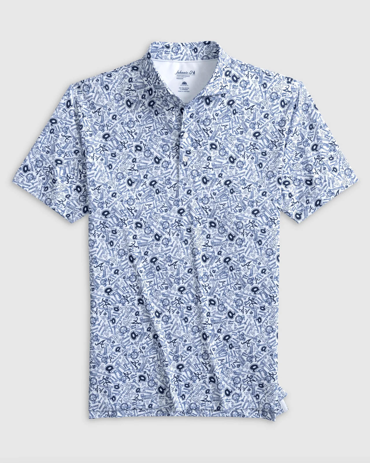 Atlanta Braves Galvin Performance Jersey Printed Polo