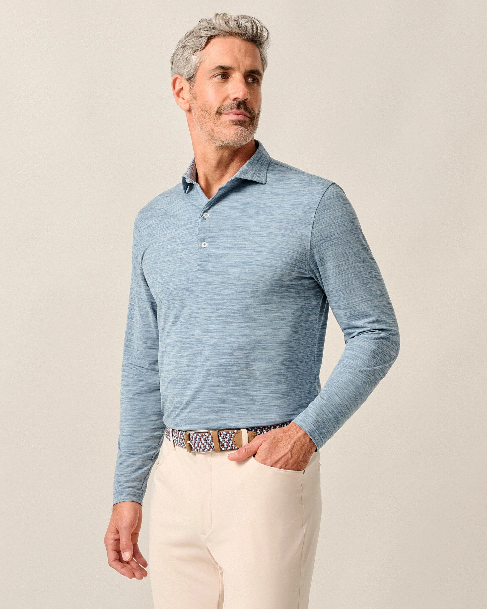 Featherweight Long Sleeve Performance Polo - Swing