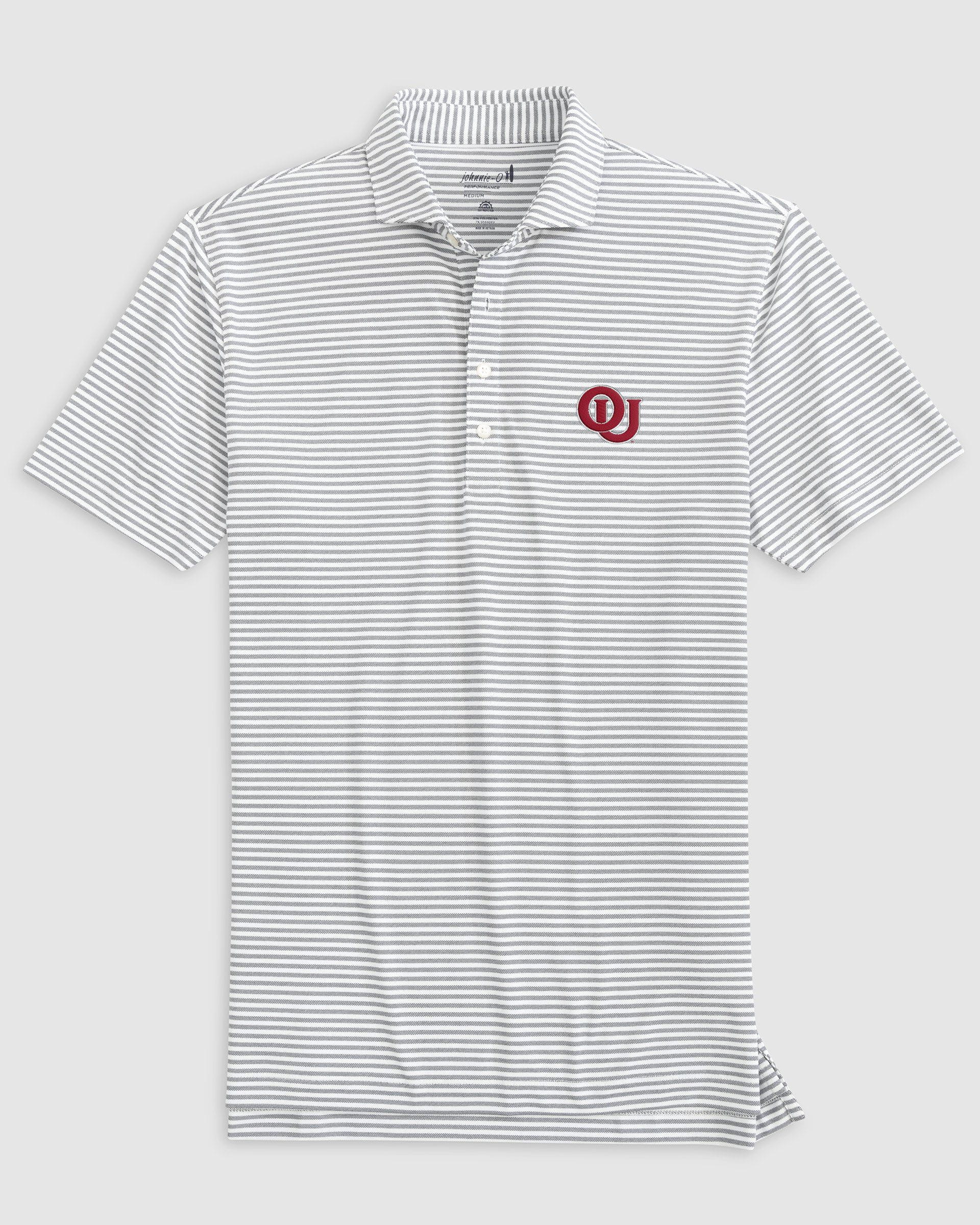 Oklahoma Stetsons Striped Performance Mesh Polo - Vault Logo