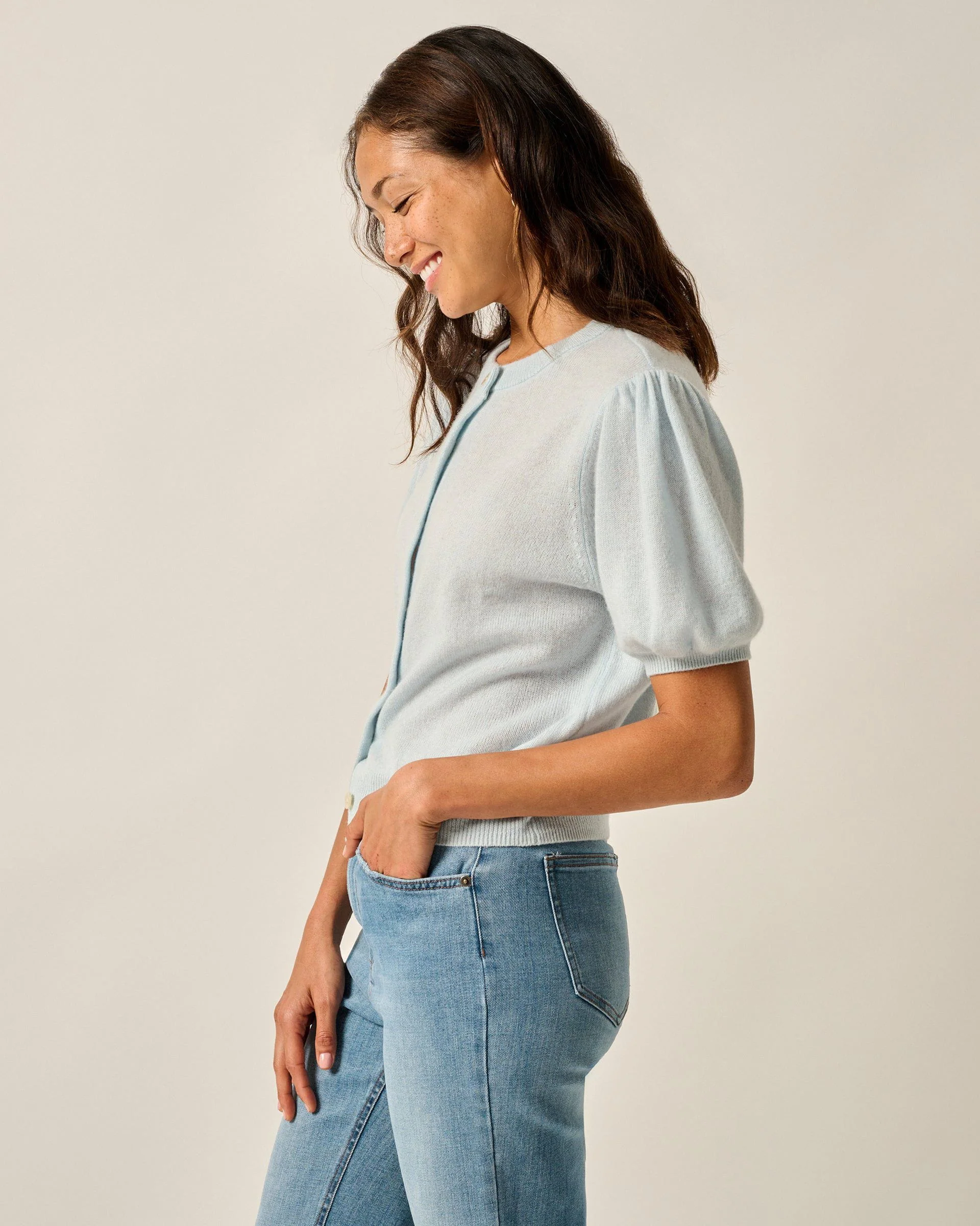 Lizzie Puff Sleeve Cardigan
