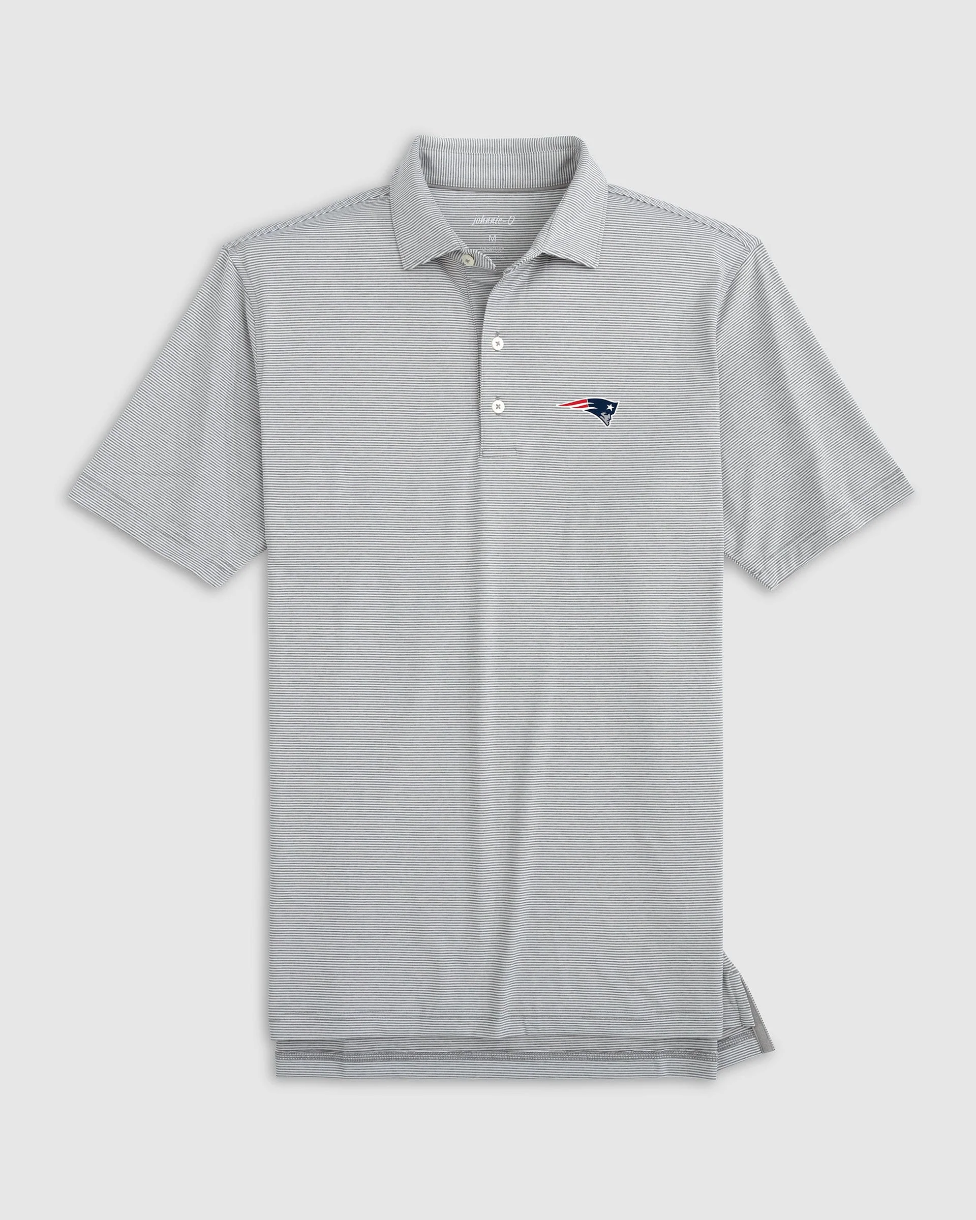 New England Patriots Lyndonn Striped Performance Jersey Polo