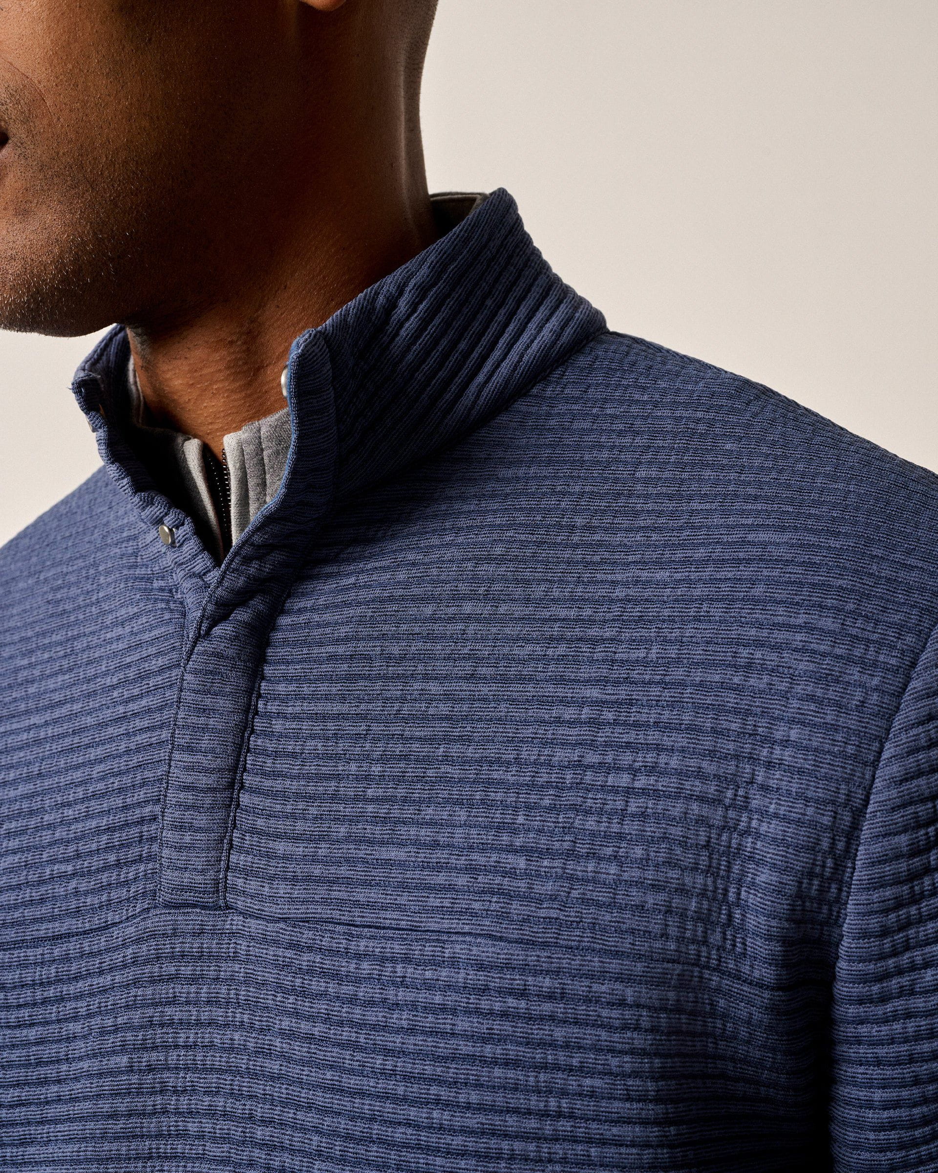 Benjy Heathered Henley Pullover
